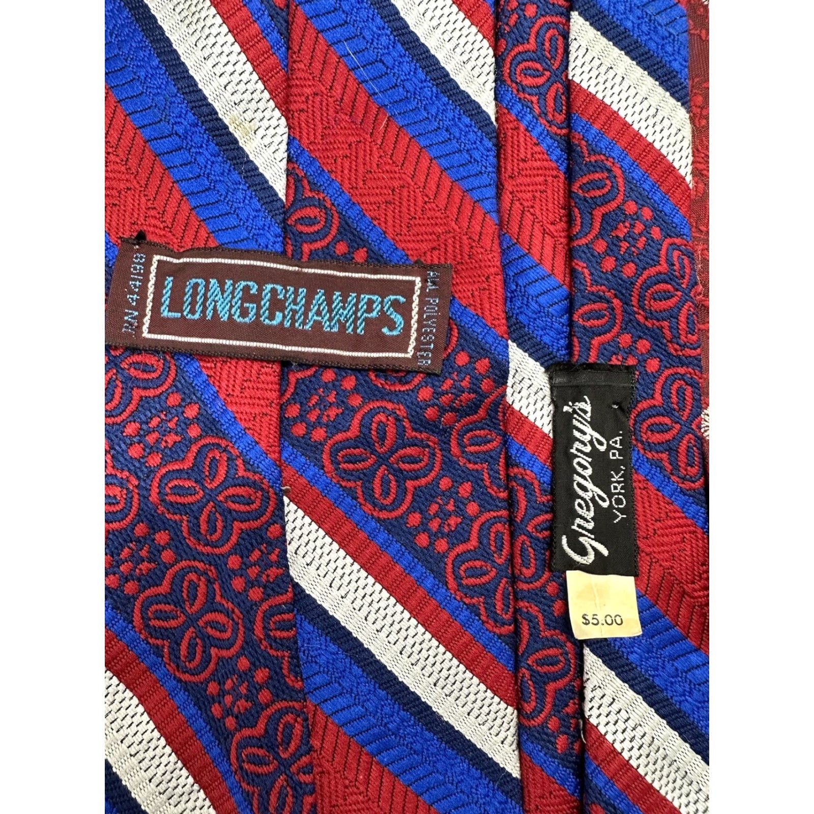 Vintage Mens Tie Set of 5 Lot Assorted Ties Size ONE SIZE - 7 Thumbnail