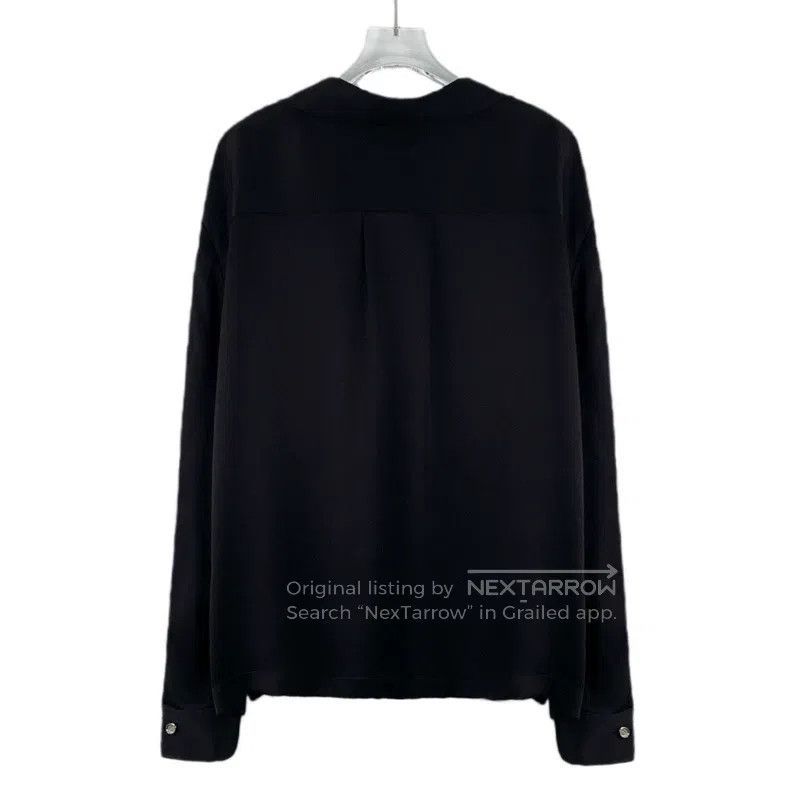 Loewe Loewe Black Logo Embroidered Cotton Collared Single-breast Size S / US 4 / IT 40 - 2 Thumbnail
