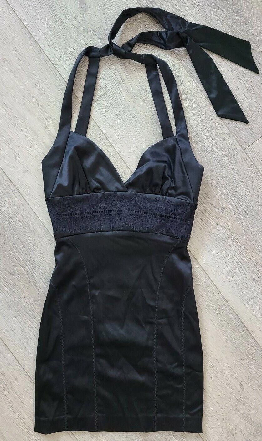 United Colors Of Benetton Bebe Dress Extra Small Black Sweetheart Double Strap Halter Size XS / US 0-2 / IT 36-38 - 1 Thumbnail