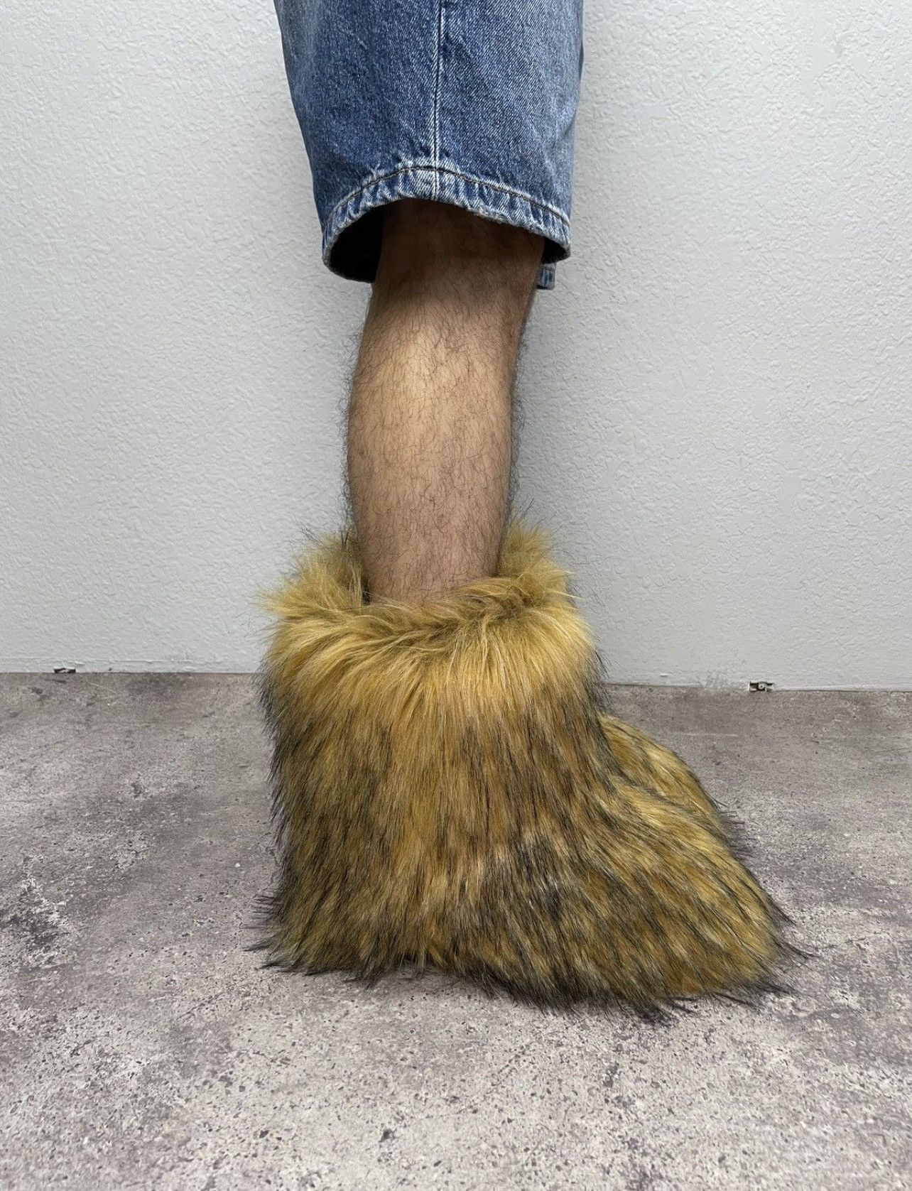If Six Was Nine Vintage Y2K Balenciaga Style Fur Faux Leather Biker Boots Size US 9 / EU 42 - 7 Thumbnail