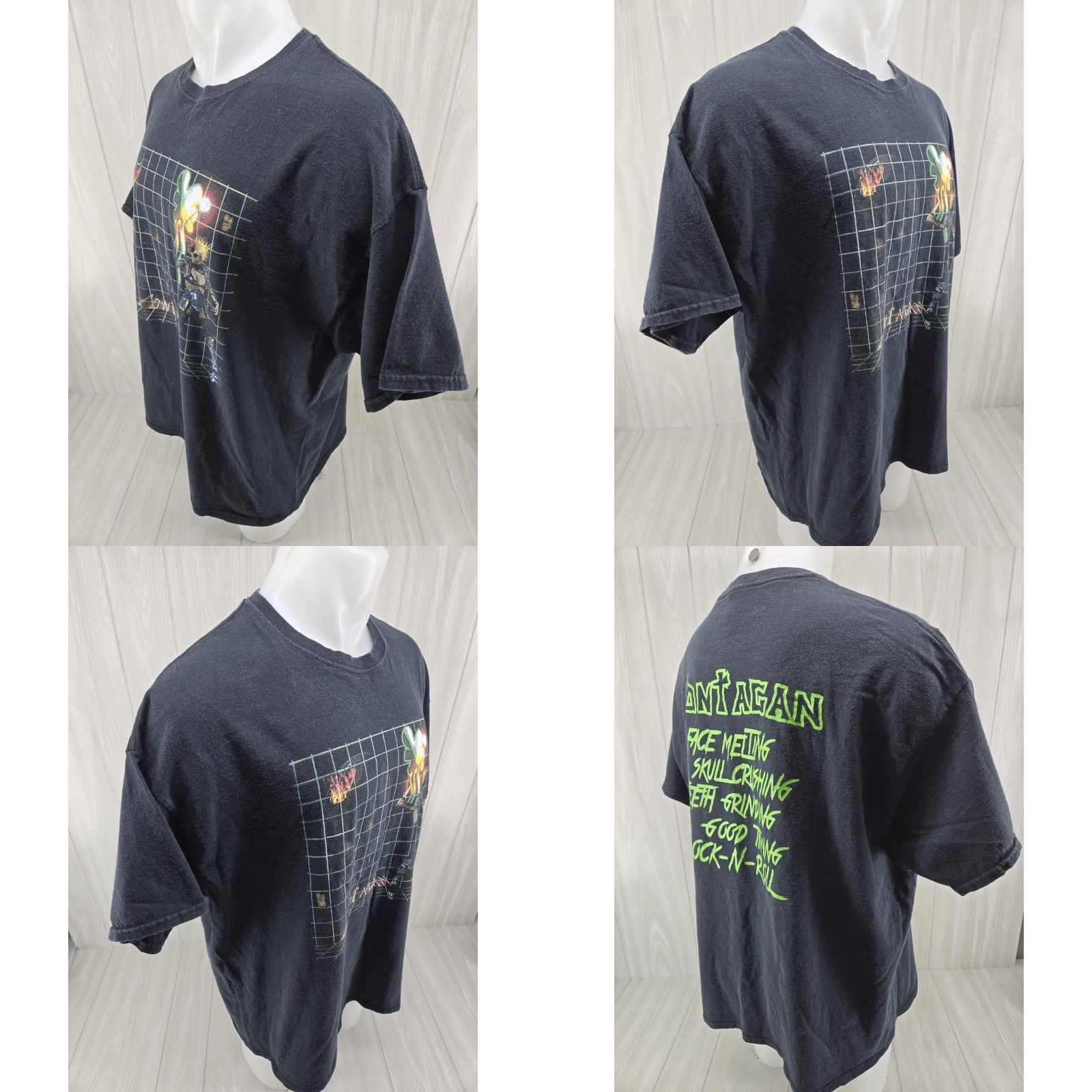 Gildan VINTAGE Contagan Band Shirt Black 2XL T-Shirt Mens Short Sleeve Distressed Graphic Contagan Band Shirt Size US XXL / EU 58 / 5 - 8 Thumbnail