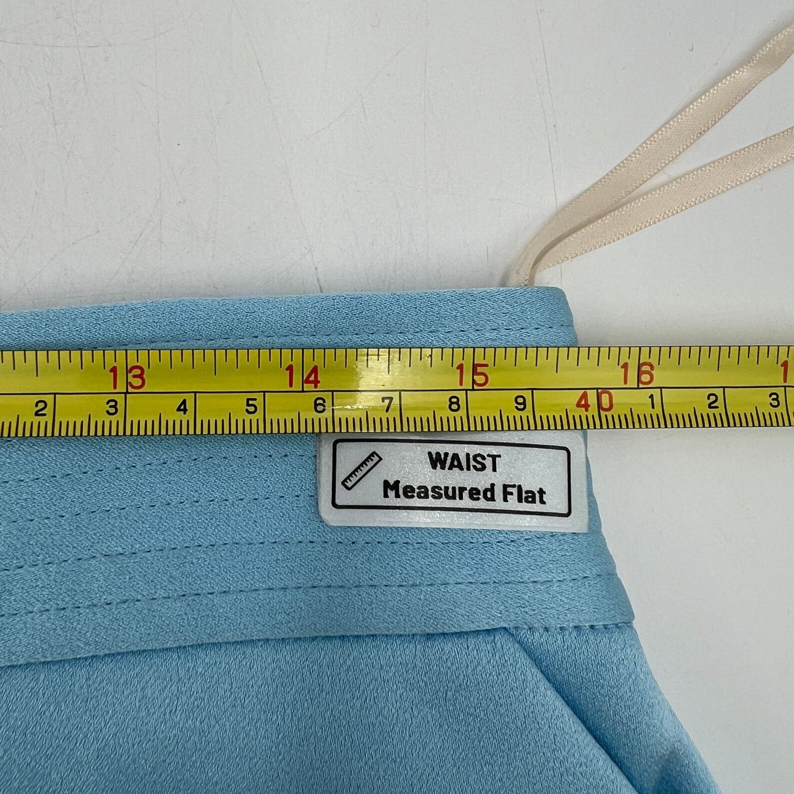 Alex Perry Alex Perry Lark Mini Skirt Blue Satin Crepe Size 32" / US 10 / IT 46 - 5 Thumbnail