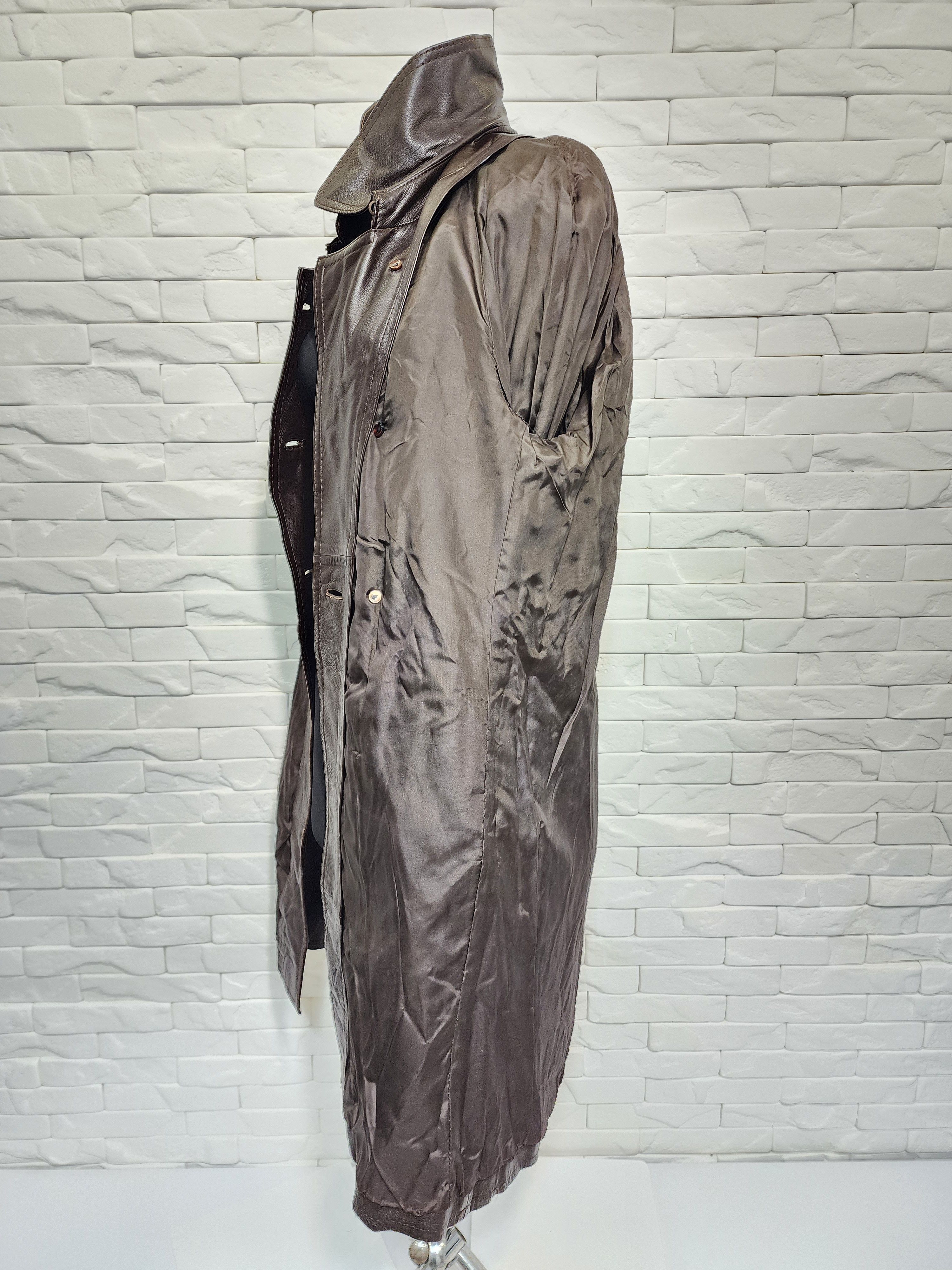 Genuine Leather Men's Brown Leather Cardigan: Button Front Coat Size US M / EU 48-50 / 2 - 10 Thumbnail