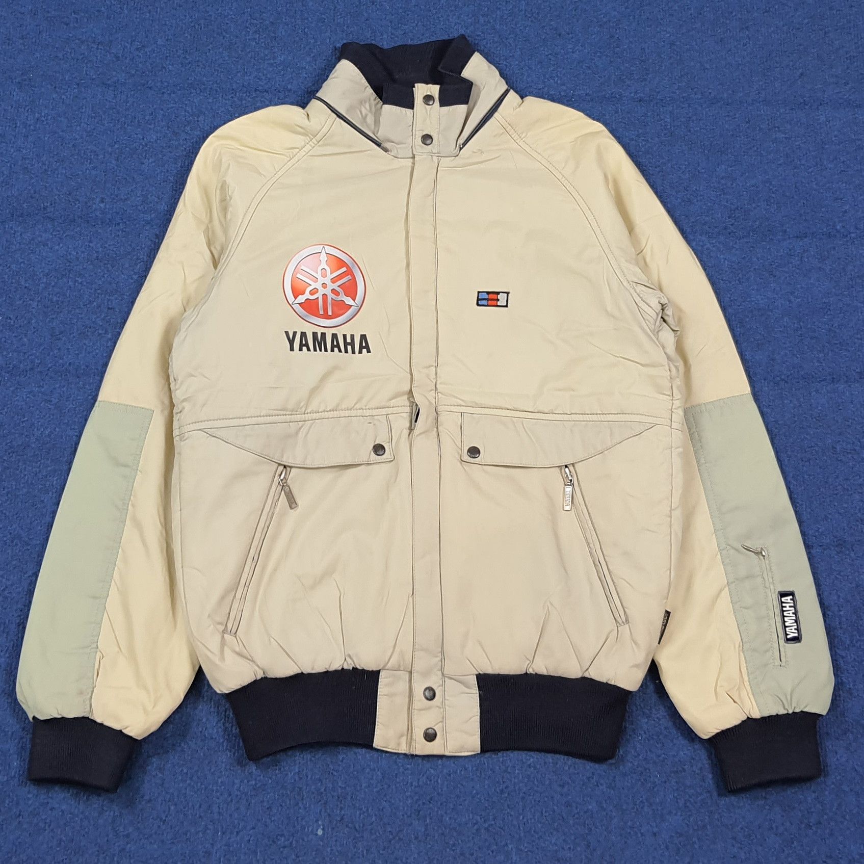 Yamaha Vintage 90s Yamaha Racing Bomber Jacket Puffer C279N26 Size US M / EU 48-50 / 2 - 2 Thumbnail