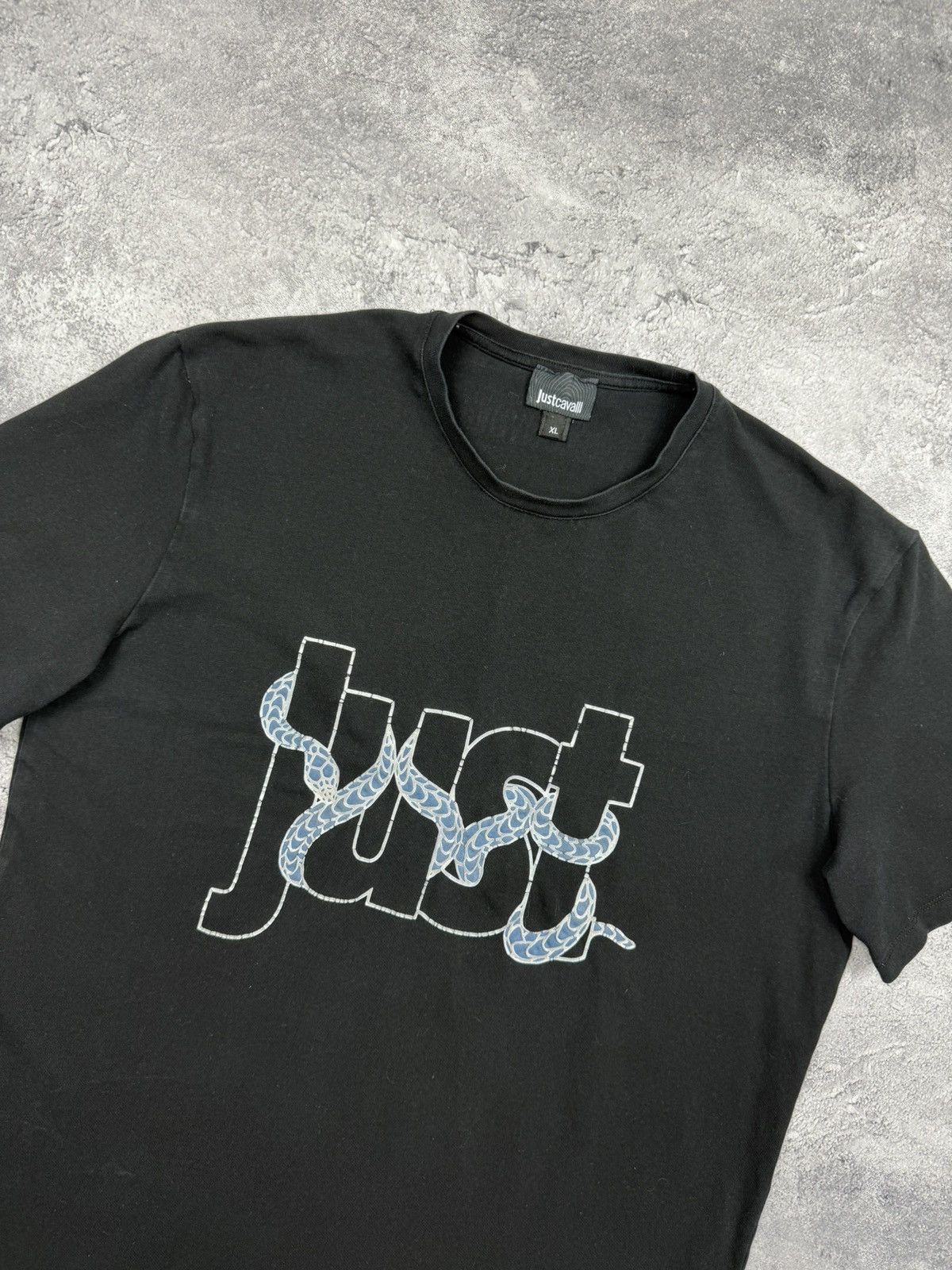 Just Cavalli Just Cavalli Snake Big Logo T-Shirt Designer Tee Rare Y2K Size US XL / EU 56 / 4 - 7 Thumbnail