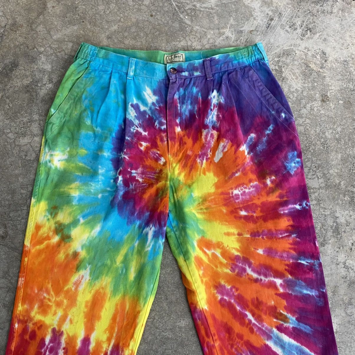 L.L. Bean Vintage 1980’s LL Bean Psychedelic Pleated Wide Pants Size US 34 / EU 50 - 4 Thumbnail