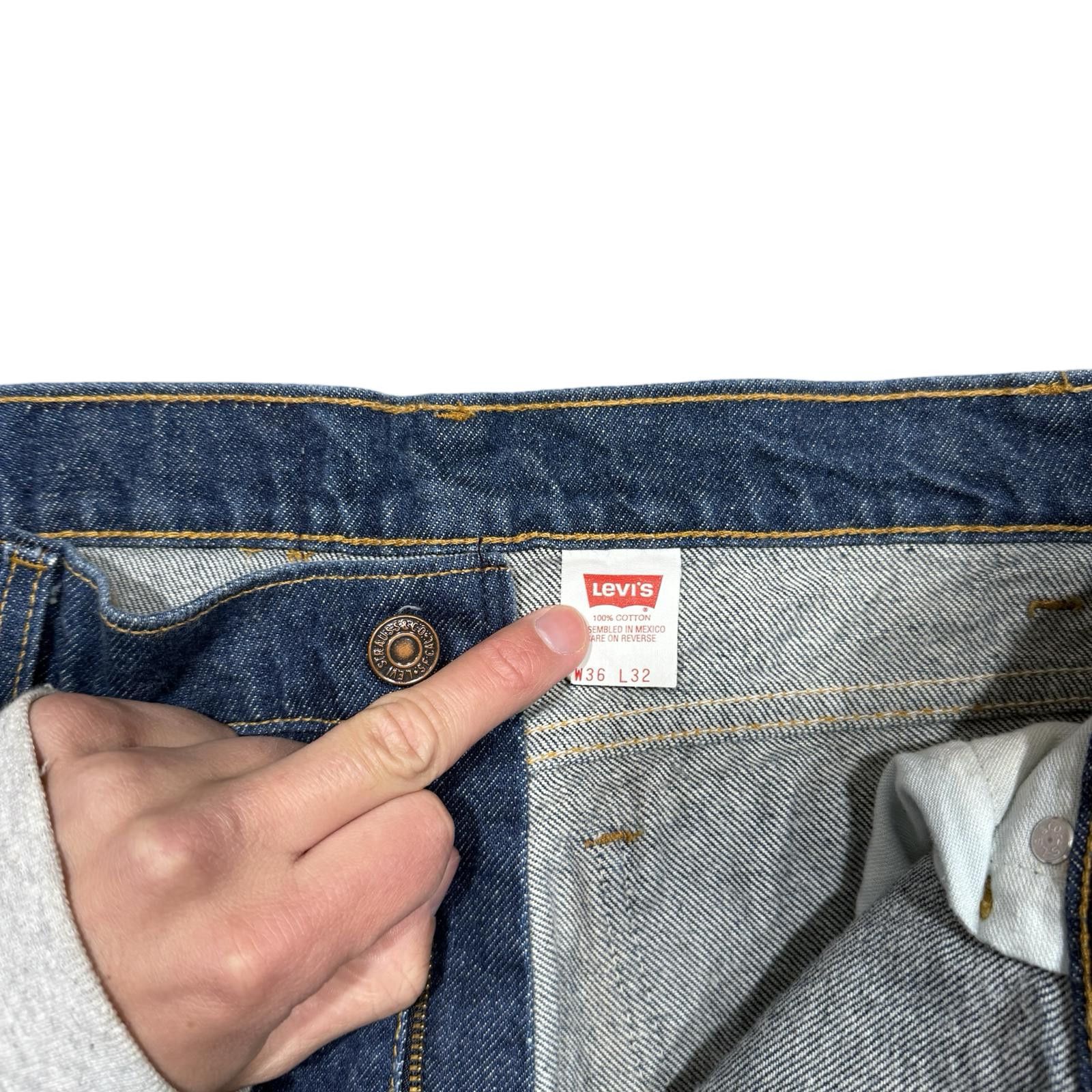 Levi's Vintage Levi's 550 Orange Tab Dark Wash Denim Jeans Size US 36 / EU 52 - 5 Thumbnail