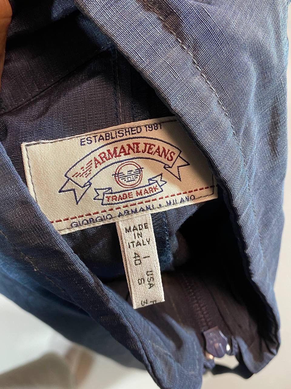 Armani × Vintage Armani Jeans Vintage Nylon Jacket Made in Italy Luxury Size US S / EU 44-46 / 1 - 8 Thumbnail