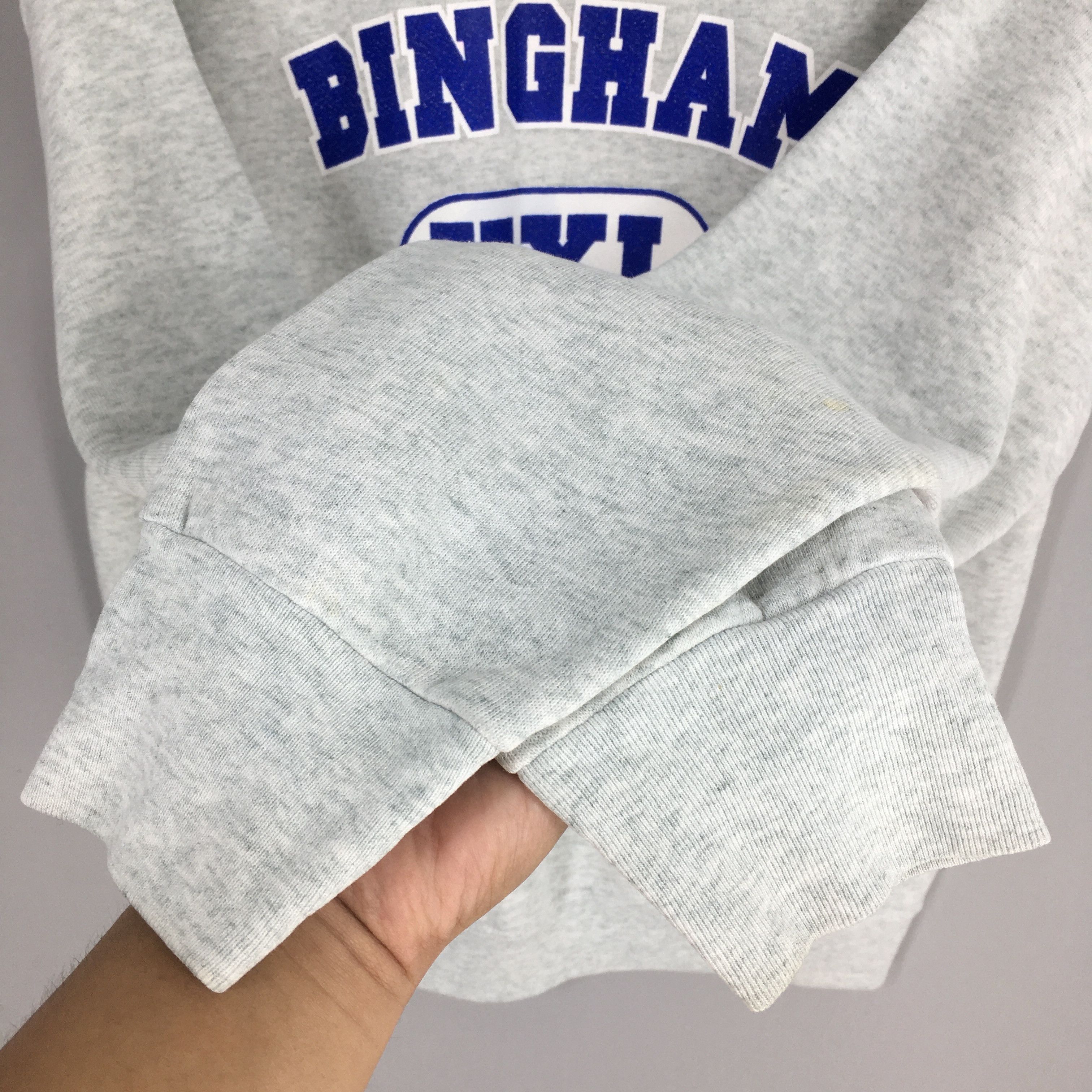 Fruit Of The Loom × Vintage Vintage 90s Bingham Athletics Gray Sweatshirt Large Size US L / EU 52-54 / 3 - 8 Thumbnail