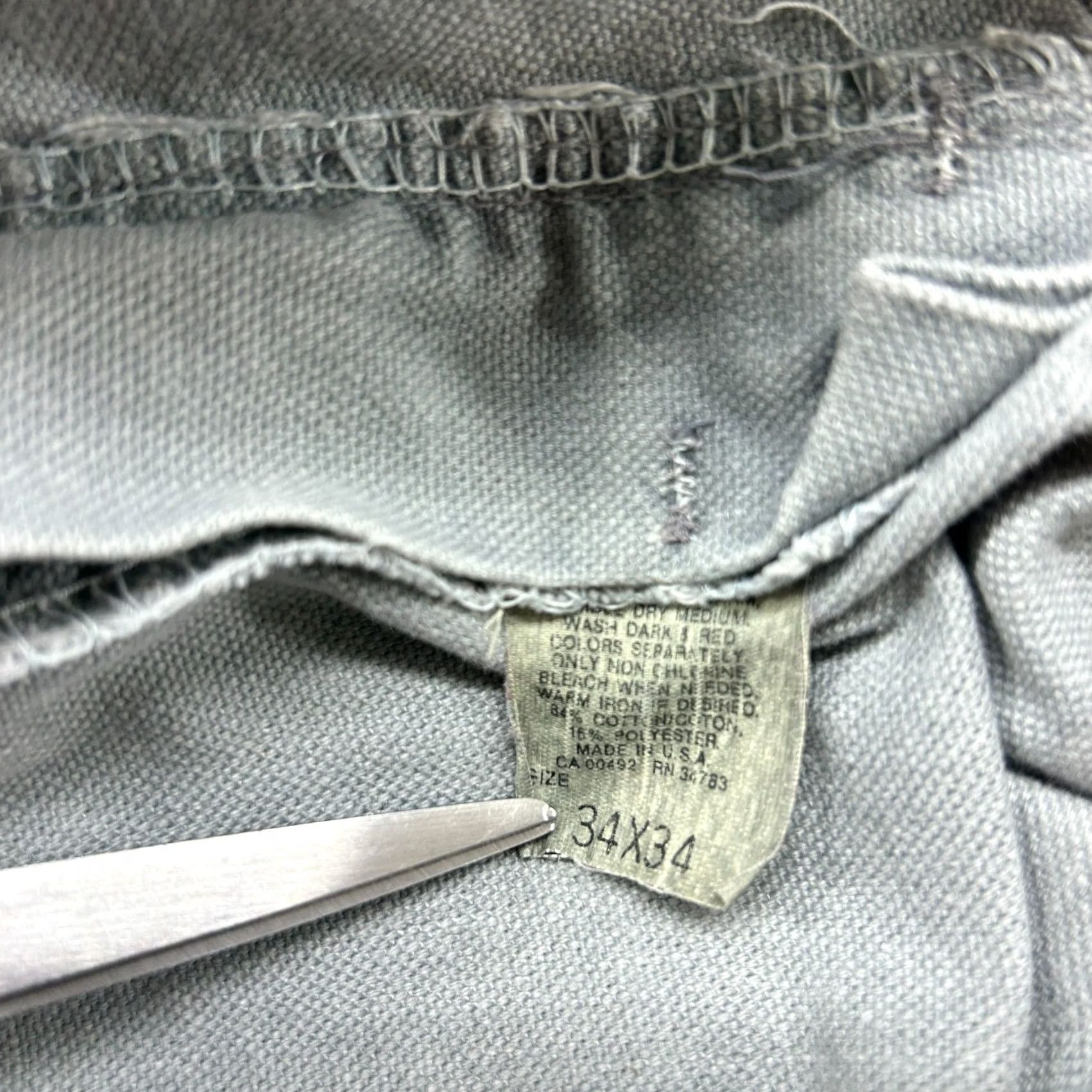 Lee VINTAGE Lee Jeans Men 34x34 Gray Bootcut Straight Distressed 90s Cowboy Wrangler 13MWZ 5-Pocket Cotton Denim Light Wash Medium Wash Regular Fit Size US 34 / EU 50 - 4 Thumbnail