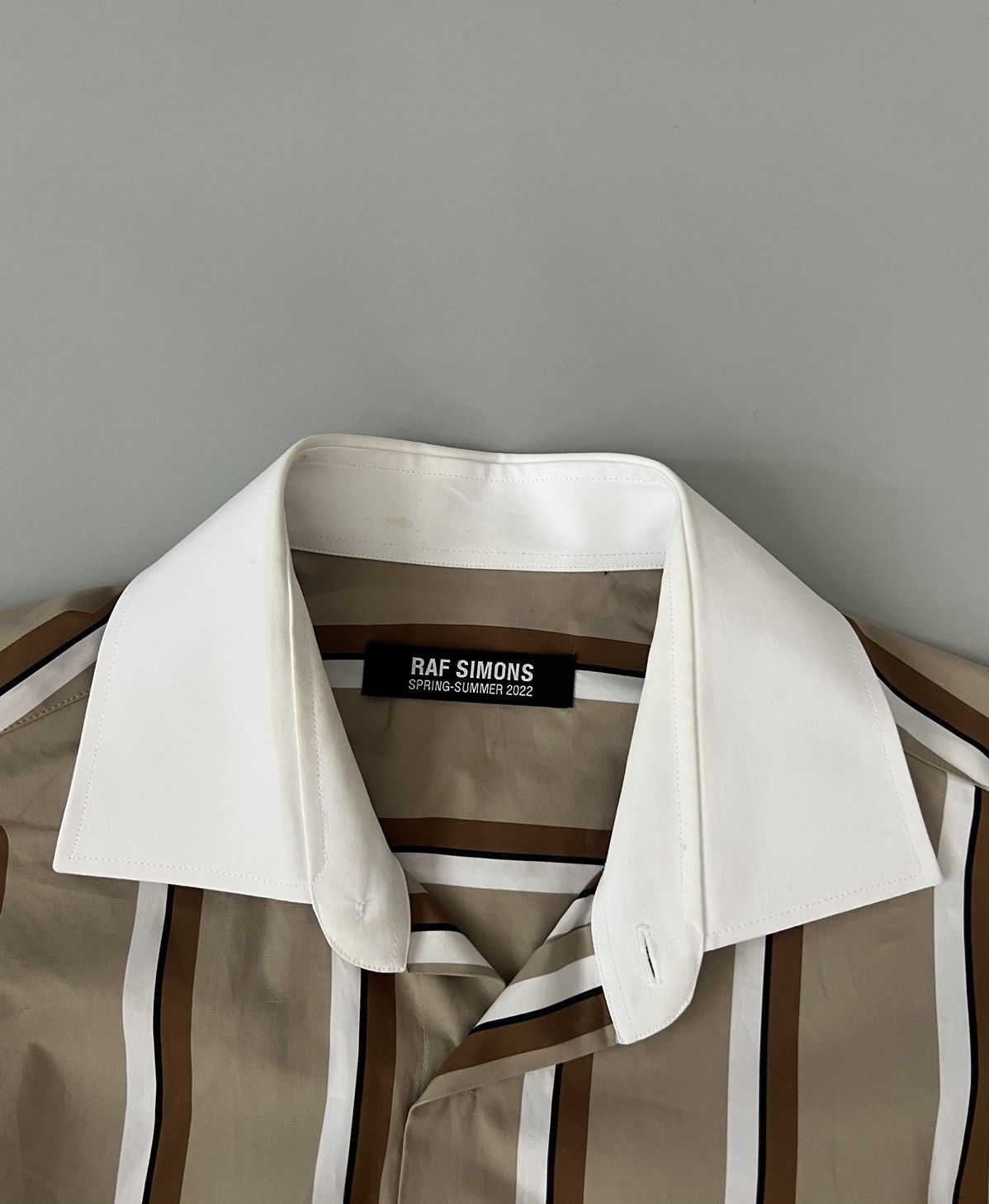 Raf Simons Raf Simons Beige Cotton Shirt Size US L / EU 52-54 / 3 - 9 Thumbnail