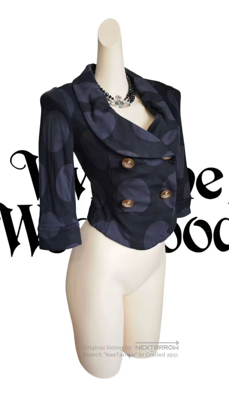 Vivienne Westwood Vivienne Westwood Vintage polka dot peplum collar jacket Size L / US 10 / IT 46 - 5 Thumbnail