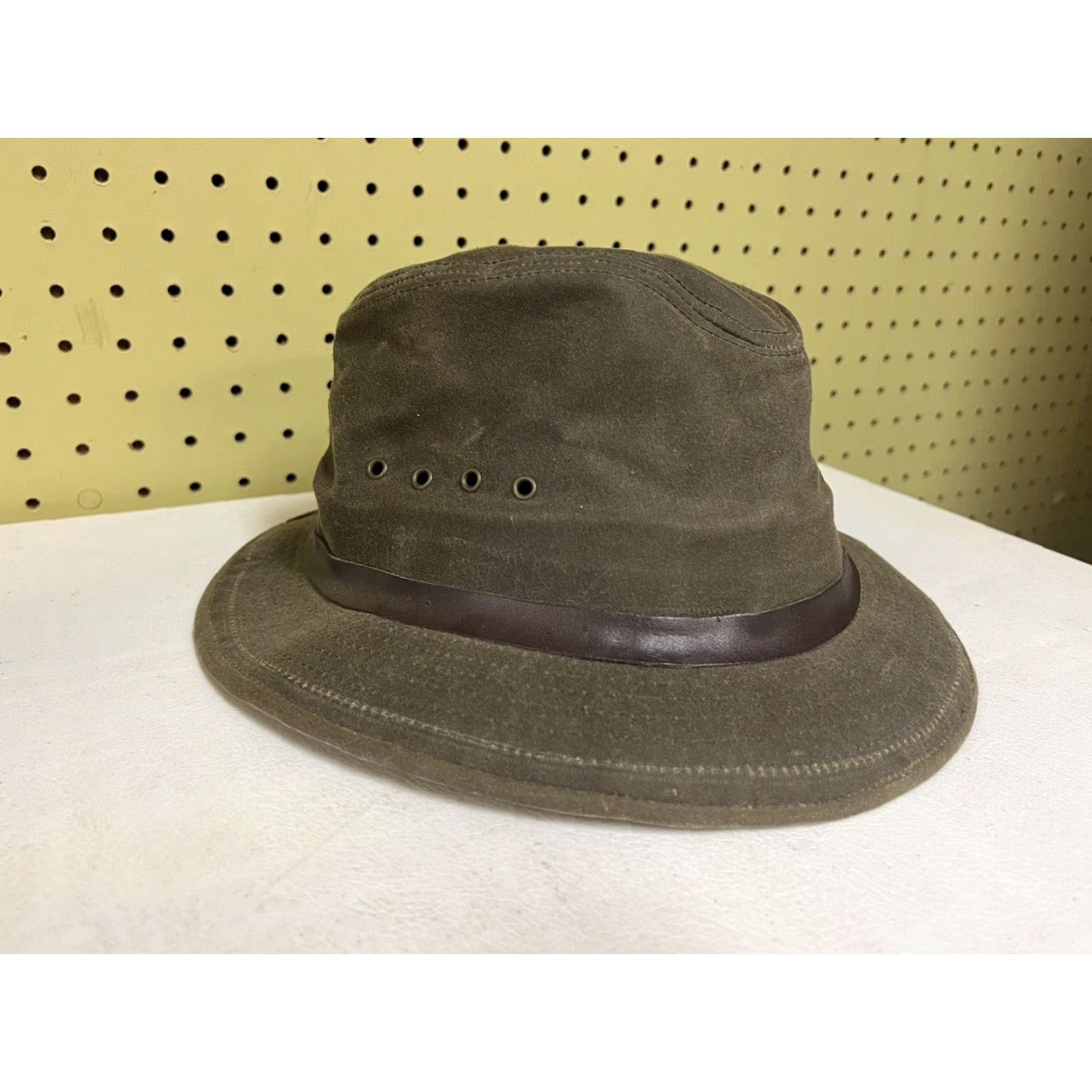 Filson VINTAGE CC Filson Co Seattle Packer Waxed Bucket Boonie Hat Sz M Tin Cloth Men’s Hat/ Bucket Size ONE SIZE - 2 Thumbnail