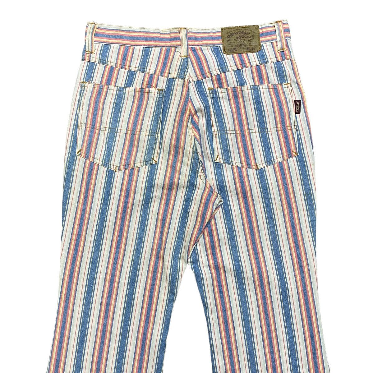 Japanese Brand Super Flare🔥 BOURBON HOUSE striped Flare Pants Size US 30 / EU 46 - 9 Thumbnail