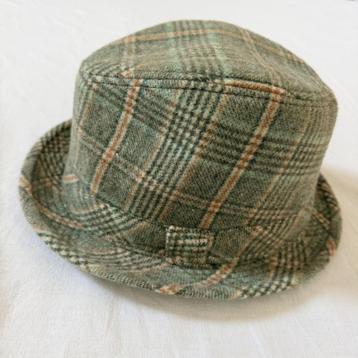 Other Vintage Style Wool Plaid Hat Green Tan Check Brim Cap S/M Size ONE SIZE - 5 Thumbnail
