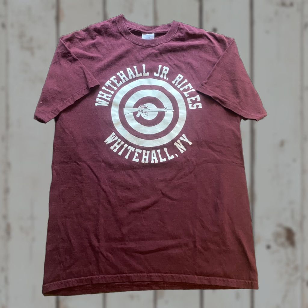 Gildan Gildan Mens Medium Whitehall New York Jr Rifles Target Shooting AK T-Shirt Maroon M Size US M / EU 48-50 / 2 - 1 Thumbnail