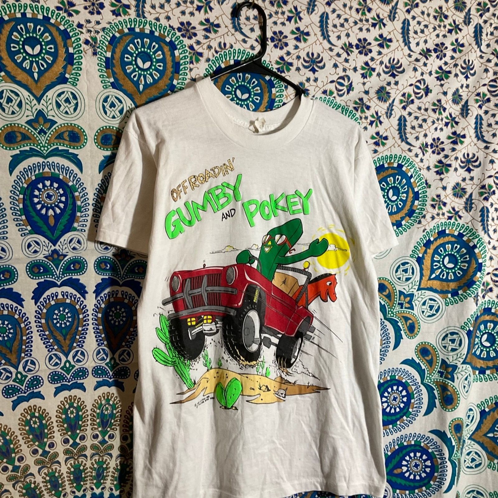 Gildan Vintage 1985 Gumby And Pokey Off Roadin Shirt Size US L / EU 52-54 / 3 - 2 Thumbnail
