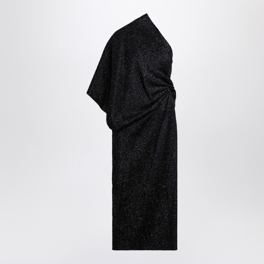 The Row o1d2blof1024 Darota Shiny One-Shoulder Dress in Black Size M / US 6-8 / IT 42-44 - 1 Thumbnail