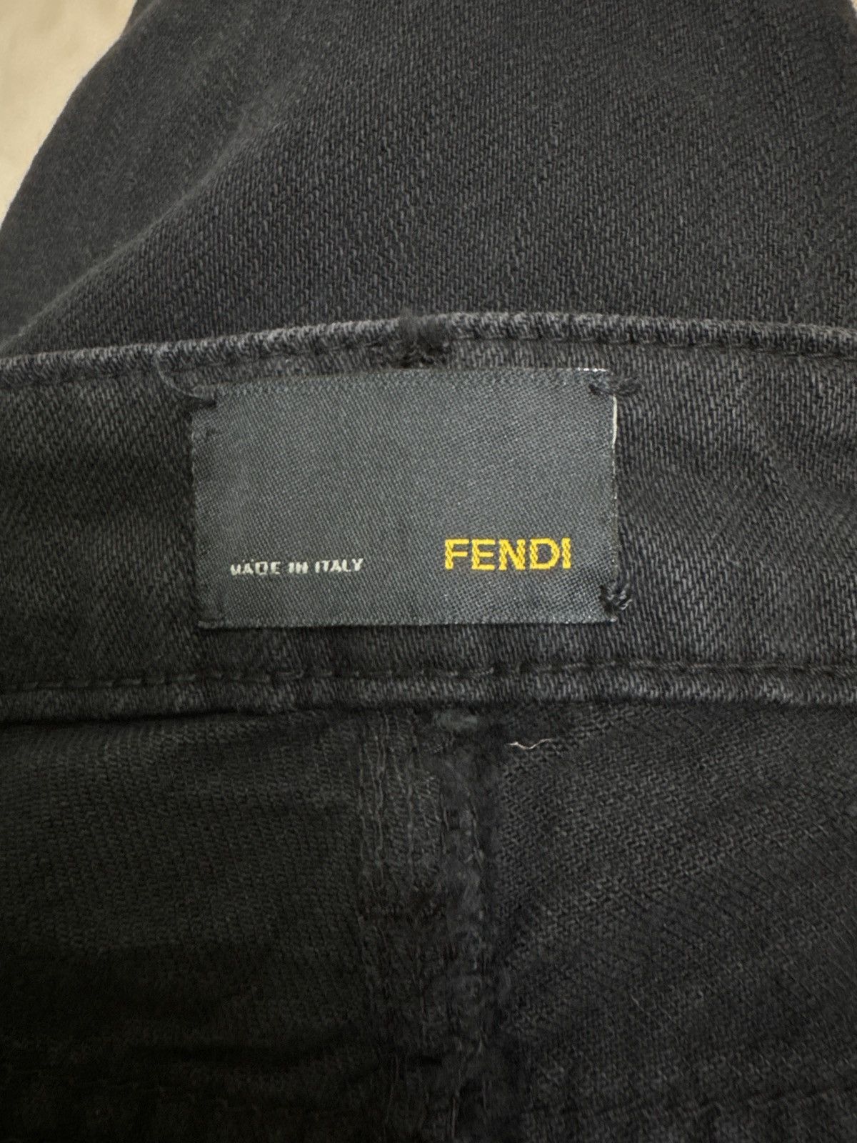 Fendi Fendi Black Denim Jeans Unisex Straight Cut Low Rise Size US 30 / EU 46 - 15 Thumbnail