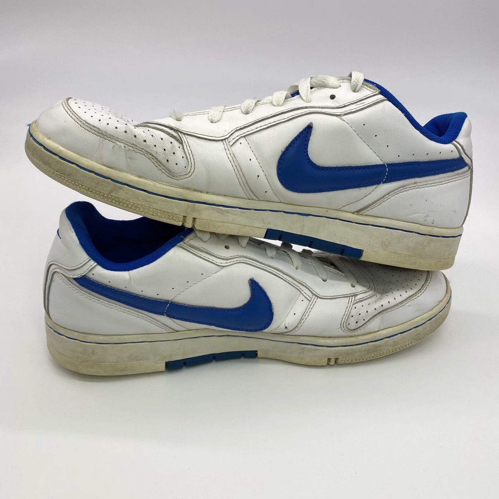 Nike VINTAGE Nike MENS AIR PRESTIGE DUNK 2007 SNEAKERS BLUE WHITE 313324-144 LOW 12 KENTUCKY Size US 11 / EU 44 - 5 Thumbnail
