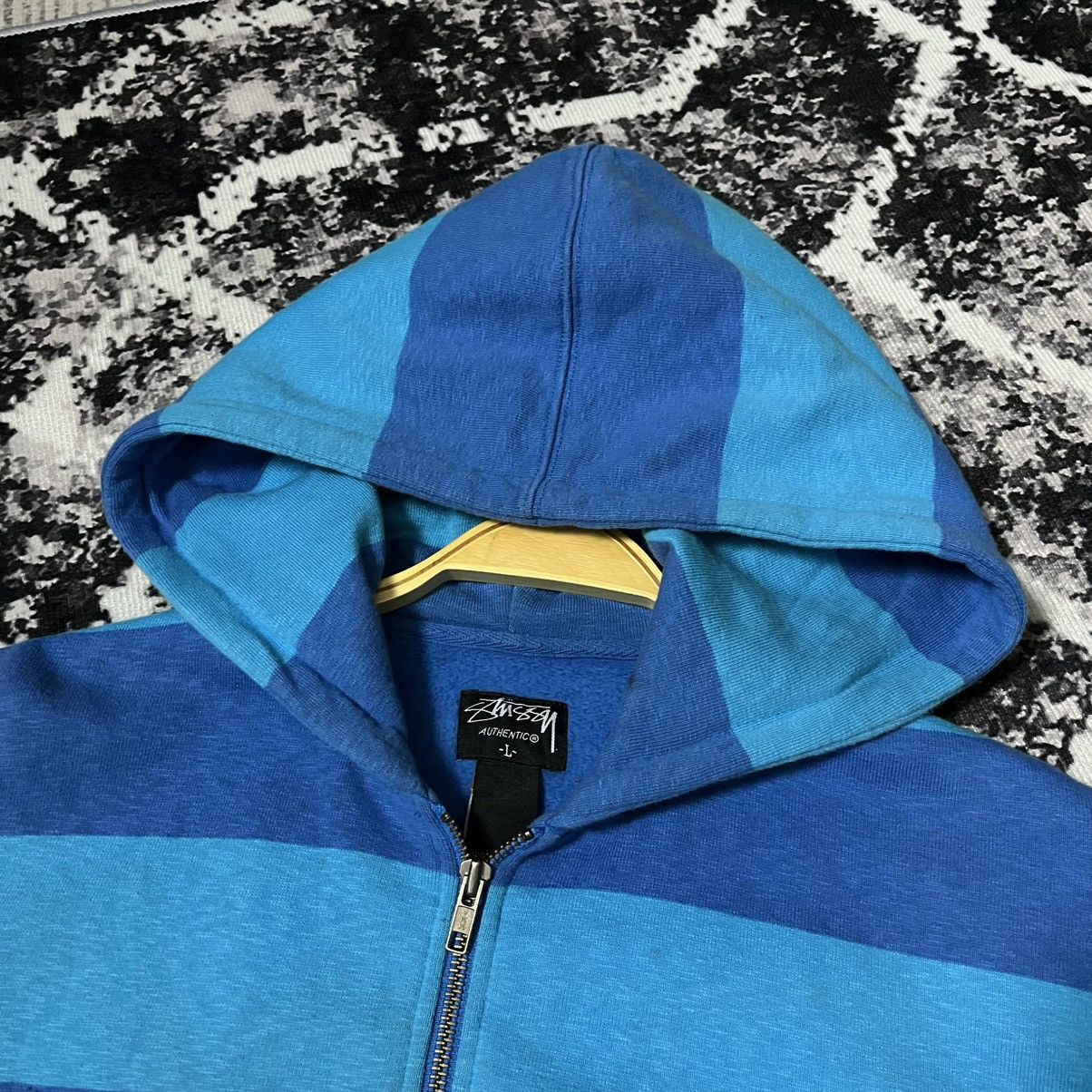 Stussy a26 Stussy Stripe Zipper Hoodie Size US L / EU 52-54 / 3 - 4 Thumbnail