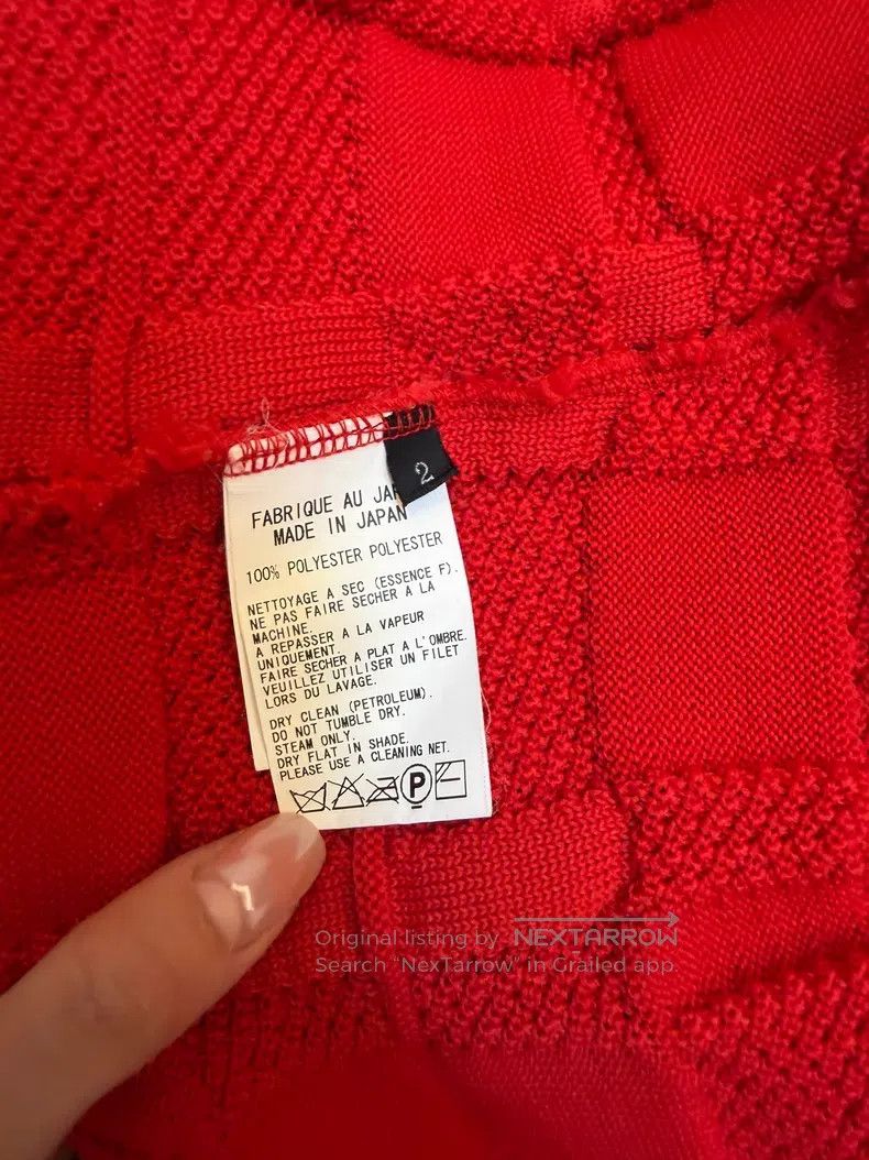 Yohji Yamamoto Yohji Yamamoto Red Plaid Pleated Knit Cardigan shirt Size XS / US 0-2 / IT 36-38 - 6 Thumbnail