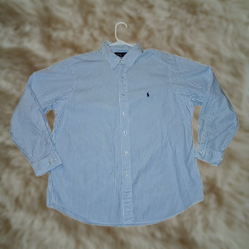 Ralph Lauren VINTAGE Ralph Lauren Button-Down Shirt Long Sleeve Men 34/35 White Striped Custom Fit Retro Preppy Classic Mens Size US S / EU 44-46 / 1 - 1 Thumbnail