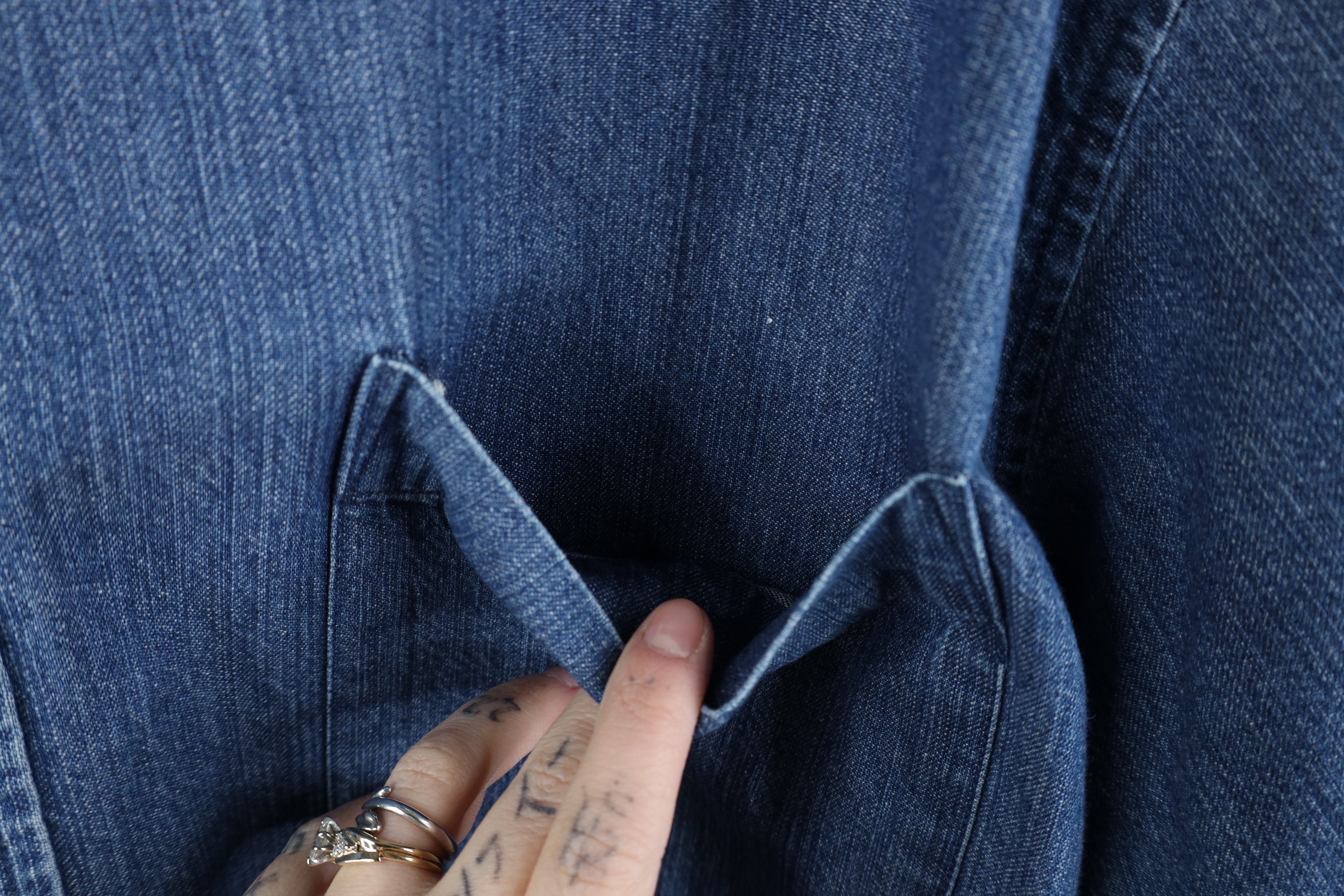Vintage Vintage 90s Streetwear Short Sleeve Collared Denim Shirt Size US XL / EU 56 / 4 - 6 Thumbnail