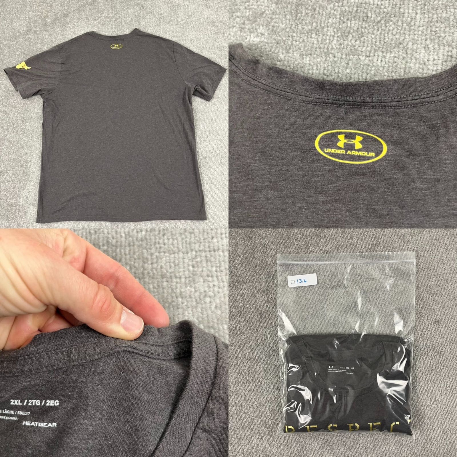 Under Armour UNDER ARMOUR x PROJECT ROCK Shirt Mens 2XL Gray Respect Graphic Tee Workout Gym Size US XXL / EU 58 / 5 - 8 Thumbnail