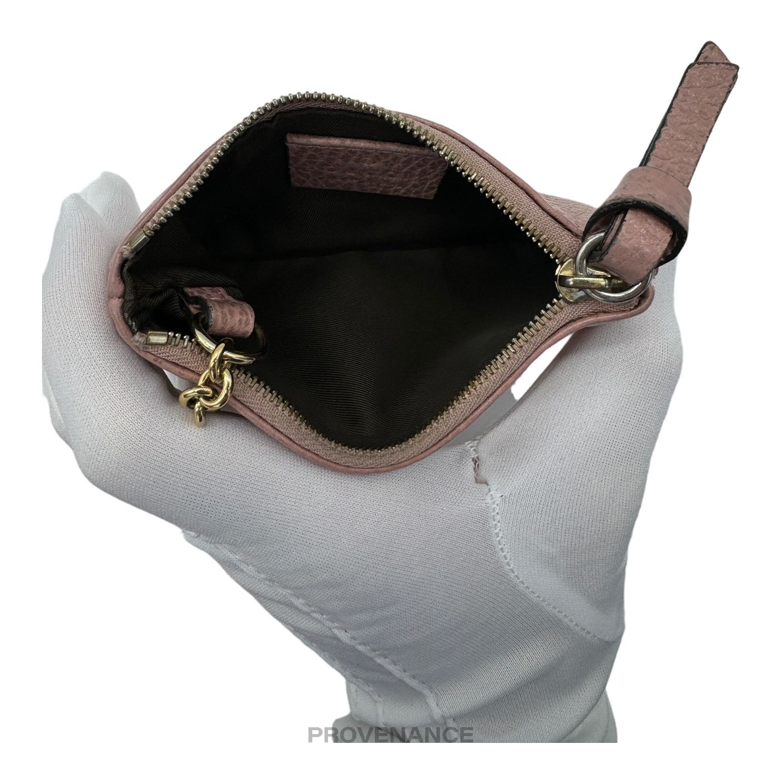 Gucci 🔴 Gucci MII Key Pouch Cles - Powder Pink Tumbled Leather Size ONE SIZE - 5 Thumbnail