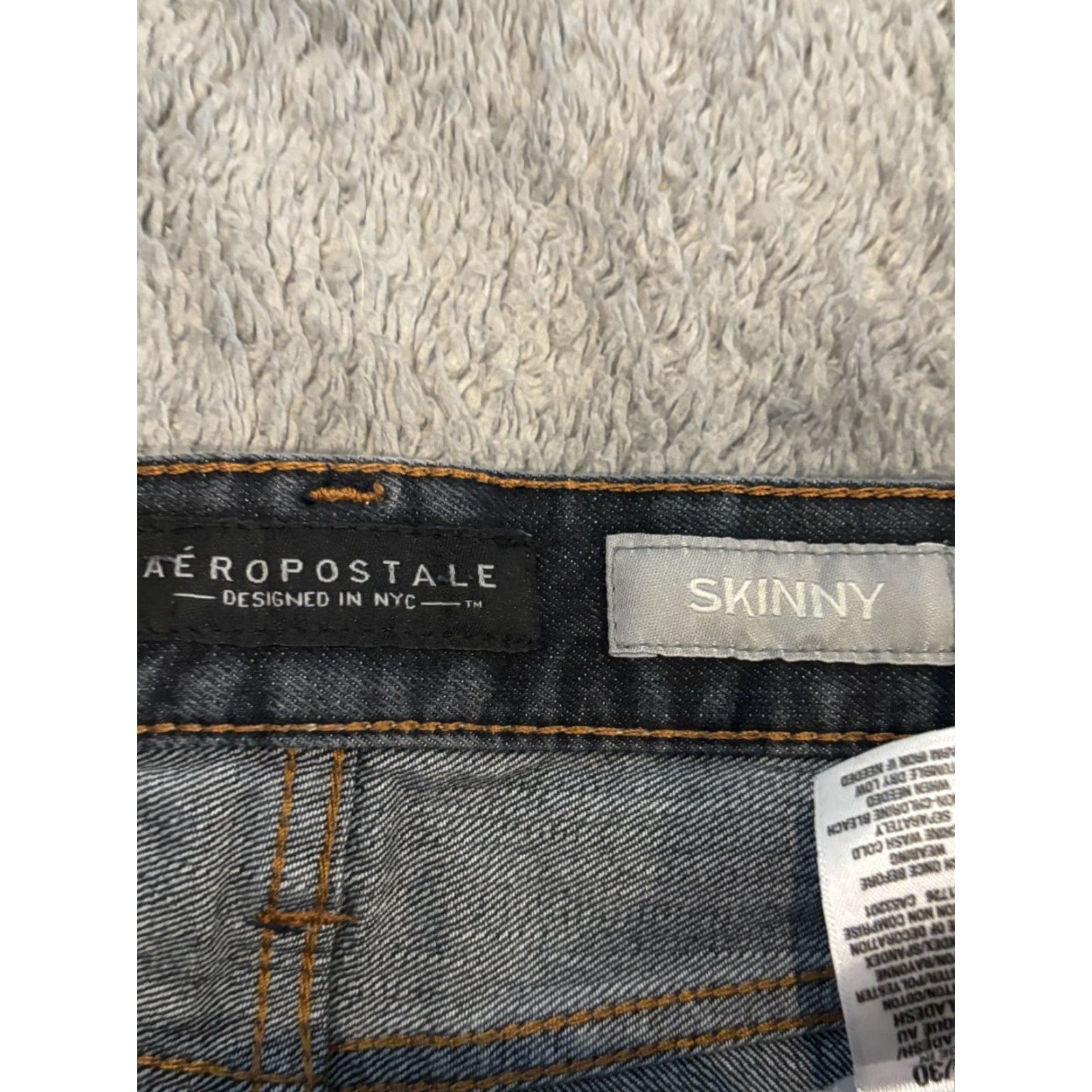 Vintage Aéropostale Jeans Mens Skinny Stretch Dark Wash Blue Denim Casual 29x30 30x30 Modern Slim Mens Baggy? Size US 29 - 2 Thumbnail