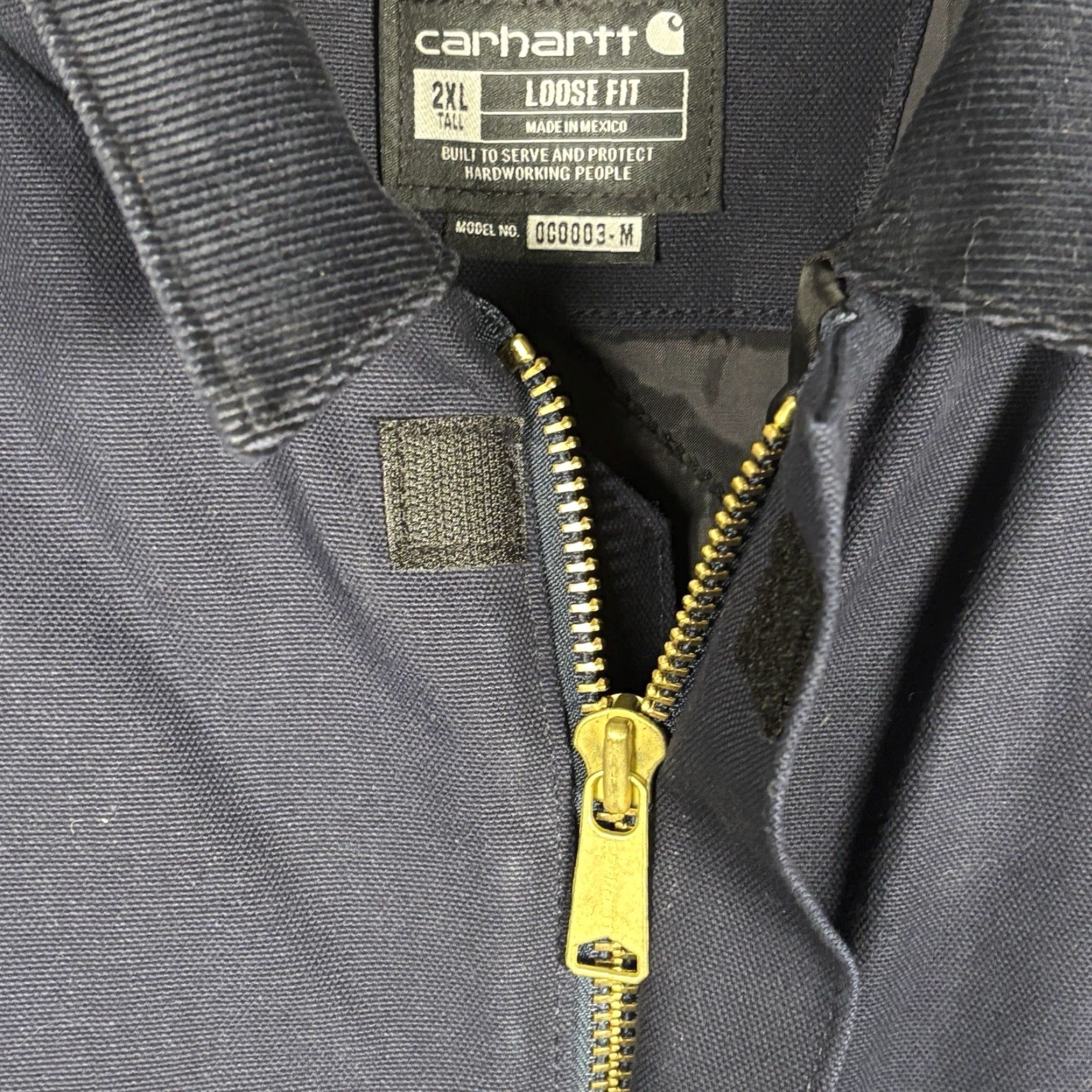 Carhartt VINTAGE Carhartt C003 DNY 2XL Tall Duck Coat Navy Quilted Work Jacket Mens 2000s Brass Zip Size US XXL / EU 58 / 5 - 5 Thumbnail