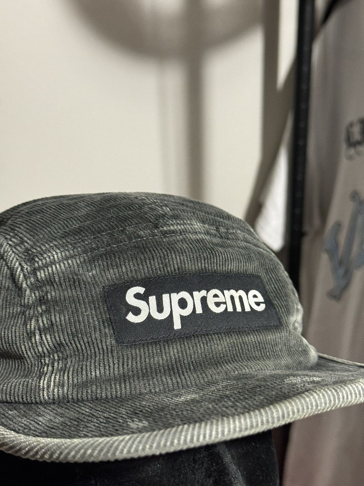 Supreme Supreme Corduroy Camp Cap Grey Size ONE SIZE - 3 Thumbnail