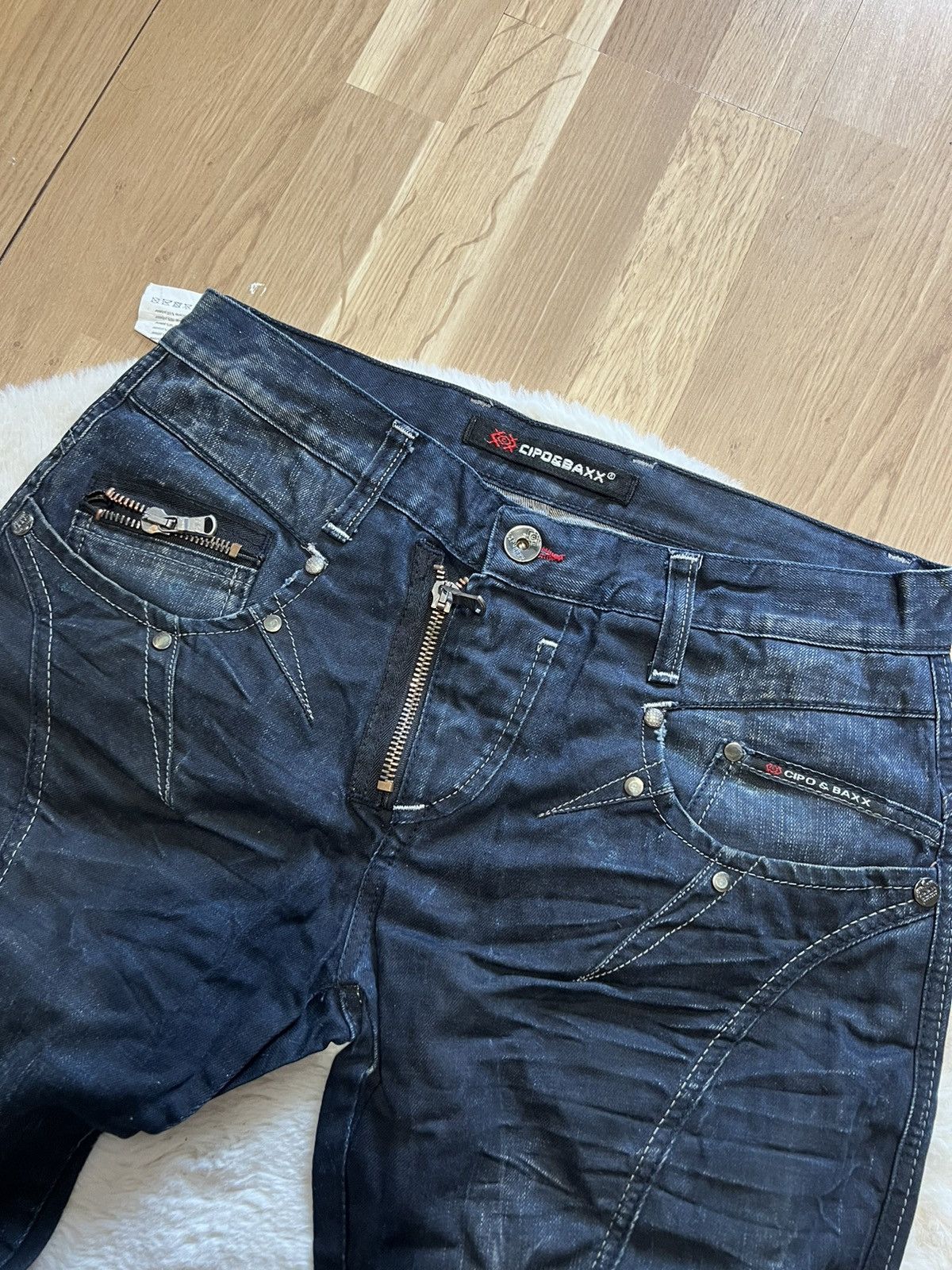 Le Grande Bleu (L.G.B.) Vintage jeans balenciaga style archive double zip 999 Size US 33 - 8 Thumbnail