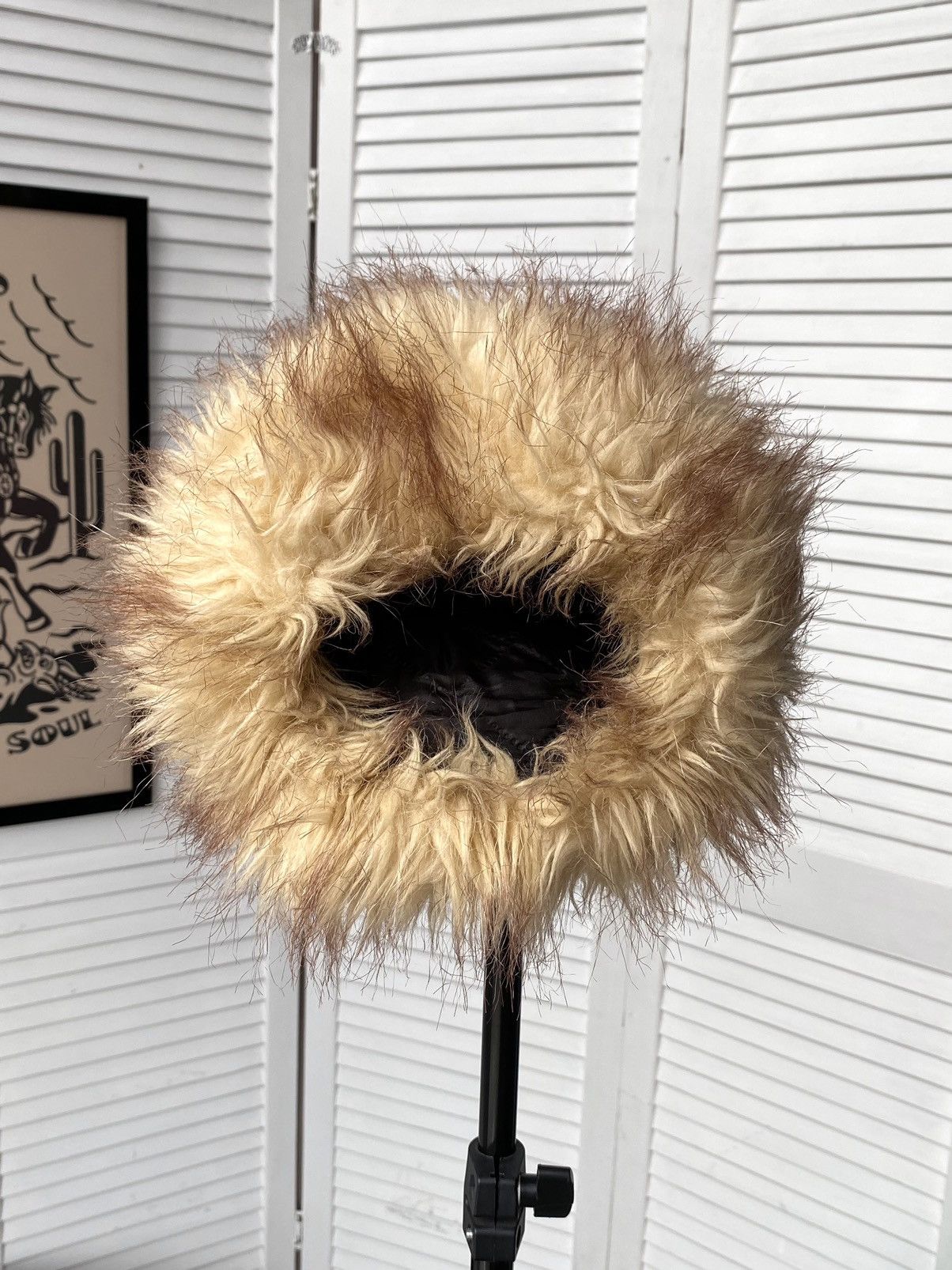 Designer × Vintage Vintage Fuzzy Hat Real Fur Beret Style Y2K Yeti Size ONE SIZE - 11 Thumbnail