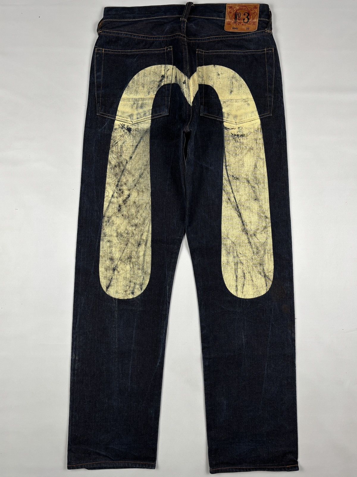 Evisu Lot.0001 White Print Daicock Selvedged Jeans Size US 32 / EU 48 - 1 Thumbnail