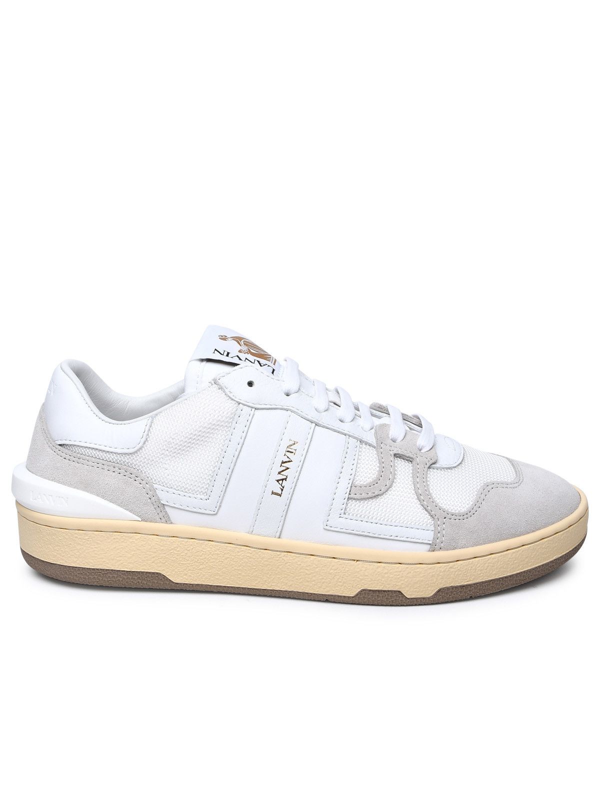 LANVIN White Leather Blend Sneakers