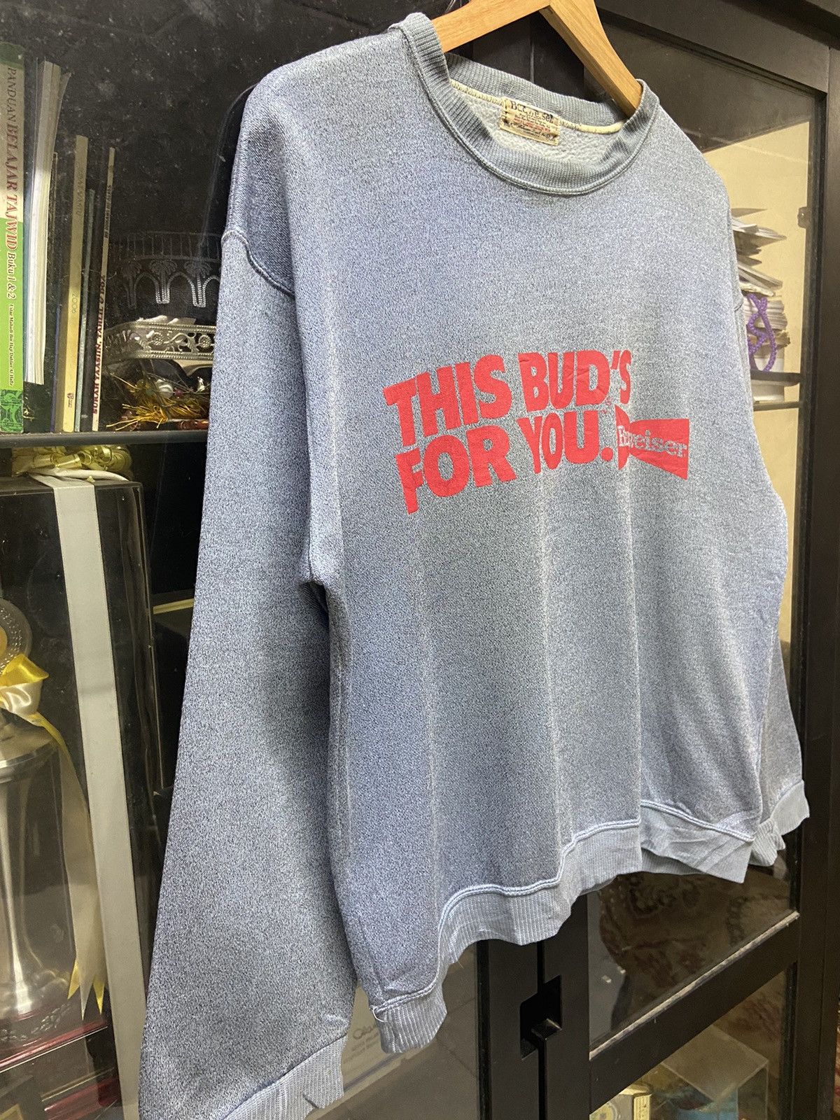 Budweiser × Vintage Budweiser This Bud’s For You Sweashirt Size US M / EU 48-50 / 2 - 2 Thumbnail