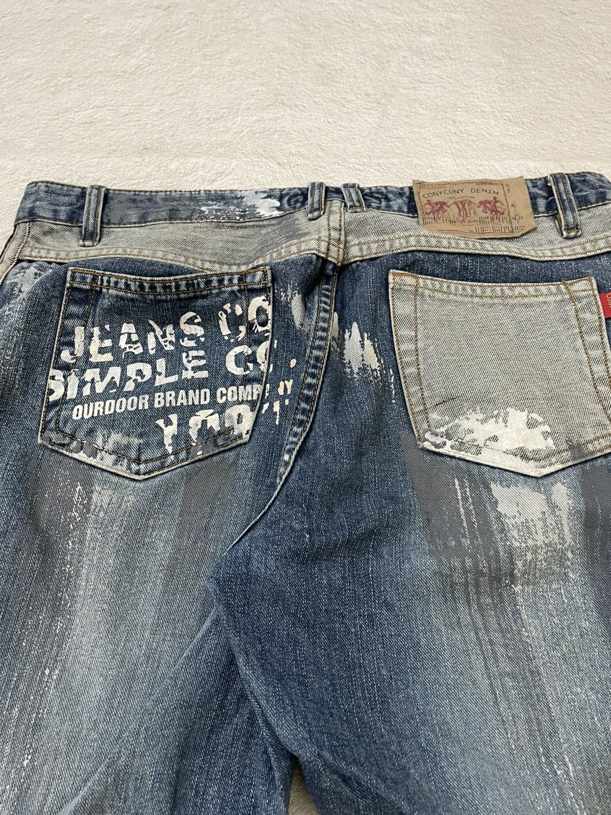 Hysteric Glamour 00s Conycuny Y2K Graphic Printed Denim Wide Leg Archive Size US 33 - 10 Thumbnail