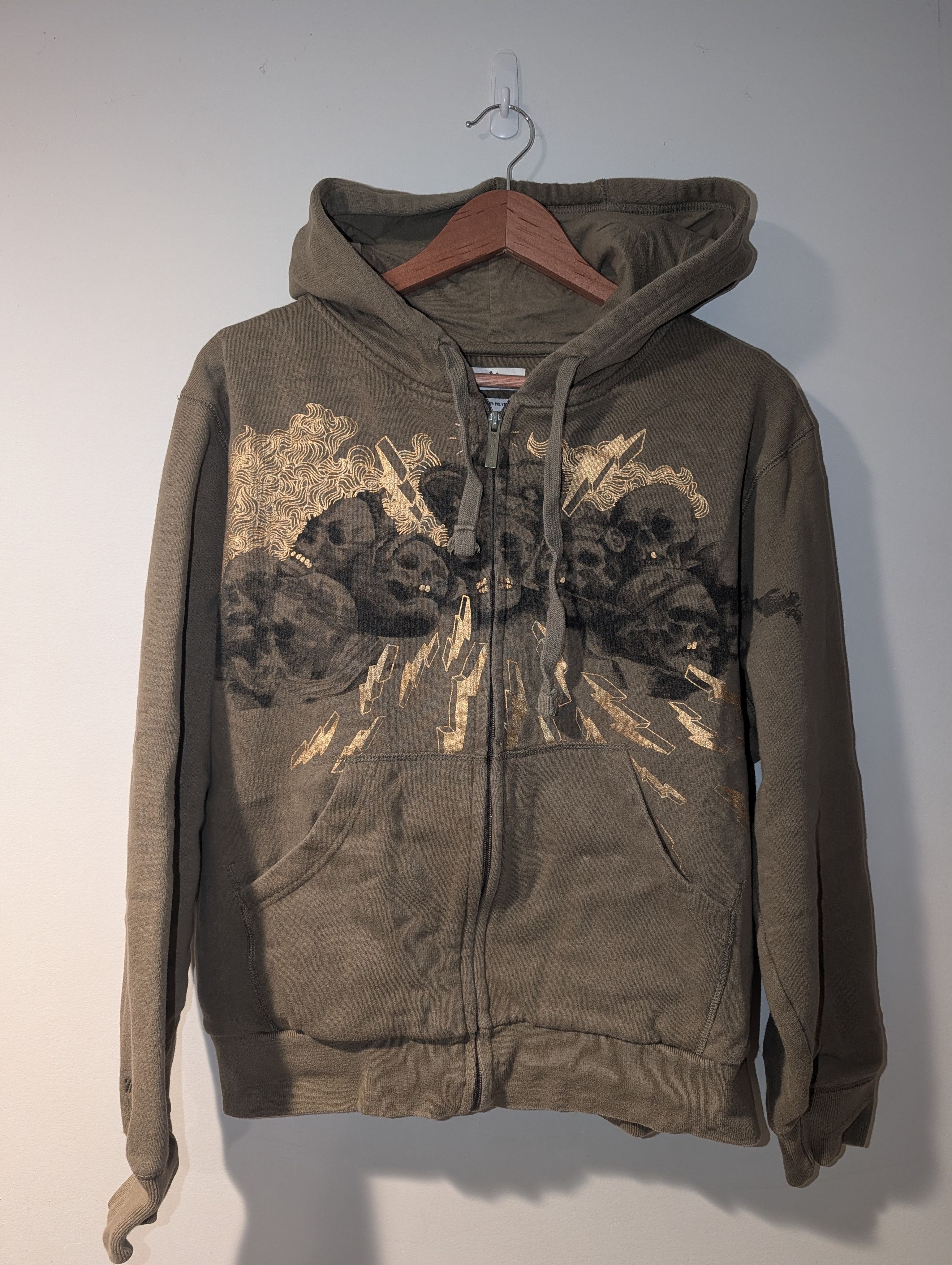 Marc Ecko Vintage Marc Ecko Zip Up Hoodie Skulls Lightning Y2K Boxy Size US M / EU 48-50 / 2 - 1 Thumbnail