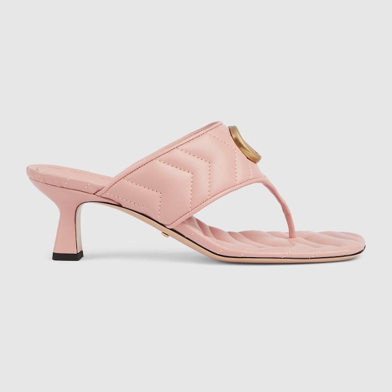 Gucci Double G Thong Heeled Sandals SIZE 39.5