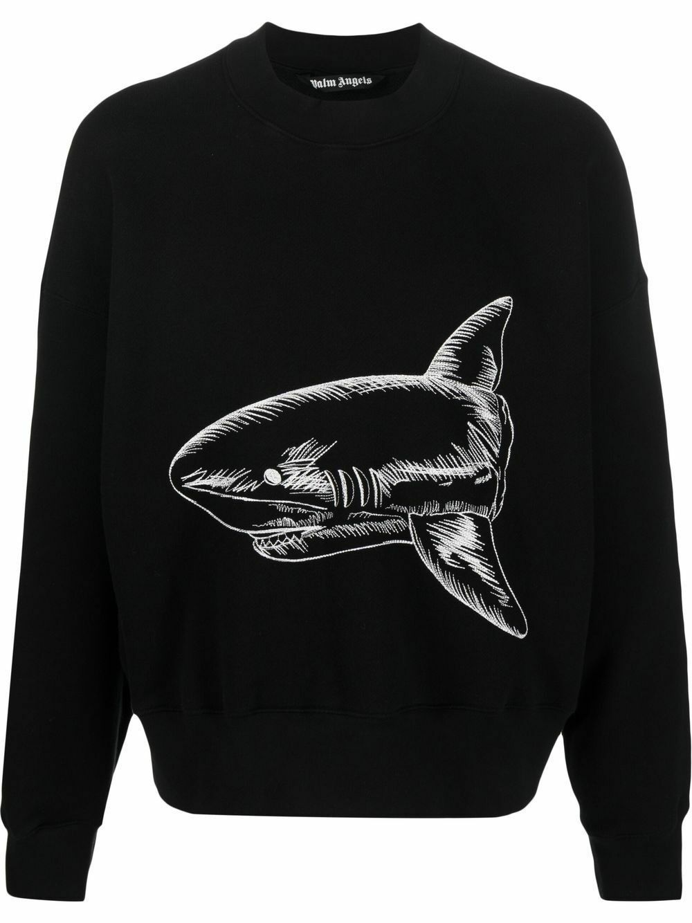 Palm Angels o1y0325 Logo Crewneck Sweatshirt in Black Size US M / EU 48-50 / 2 - 1 Thumbnail