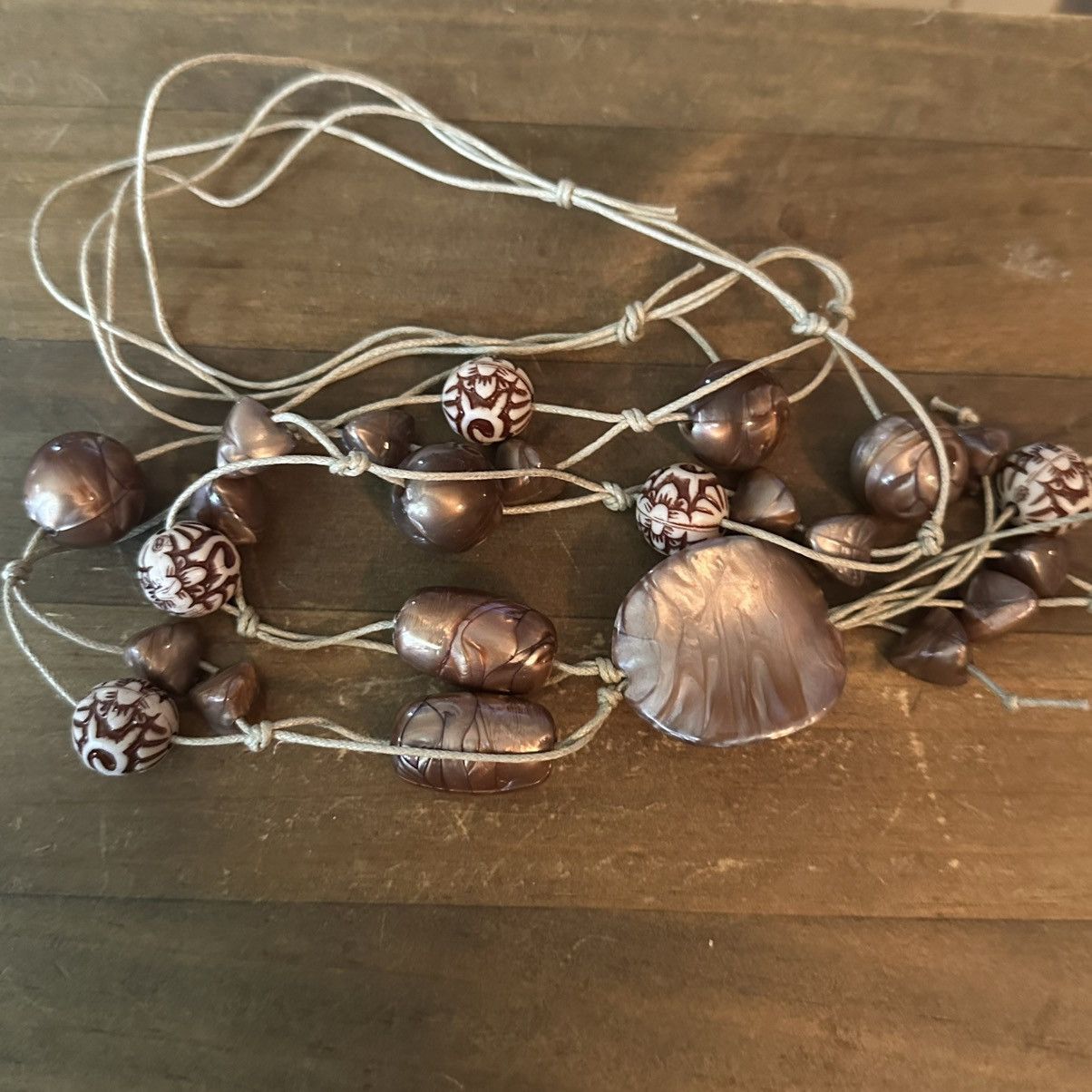 Other Long beaded hemp cord necklace Size ONE SIZE - 2 Thumbnail