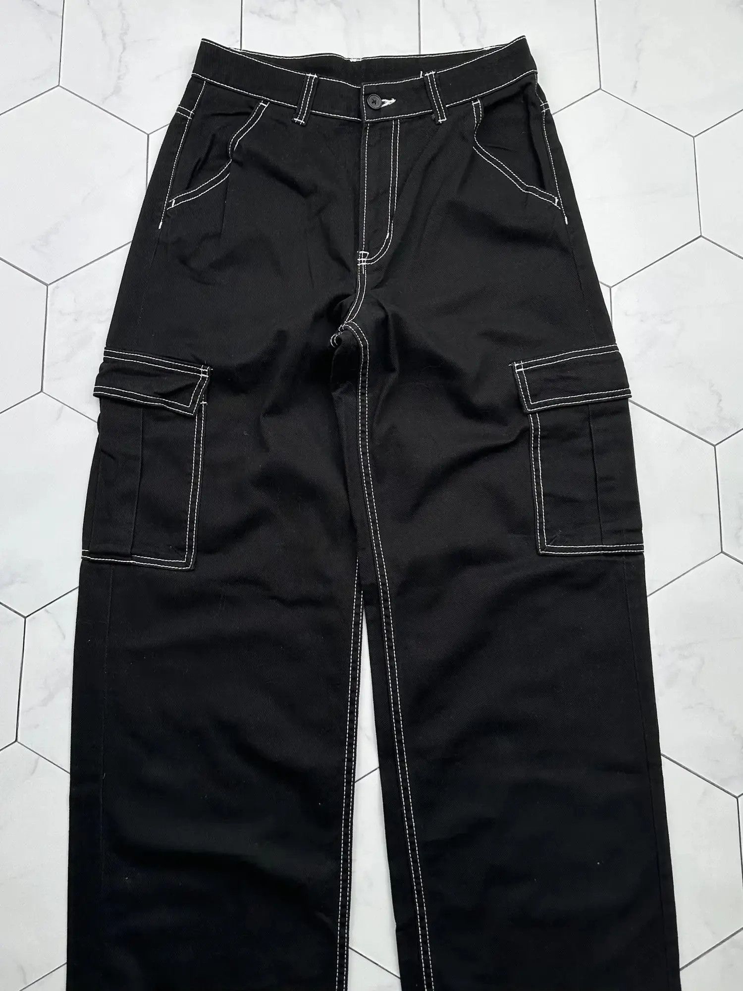 Vintage Vintage Wide Baggy Cargo Pants (B487)E2 Size 27" / US 4 / IT 40 - 2 Thumbnail