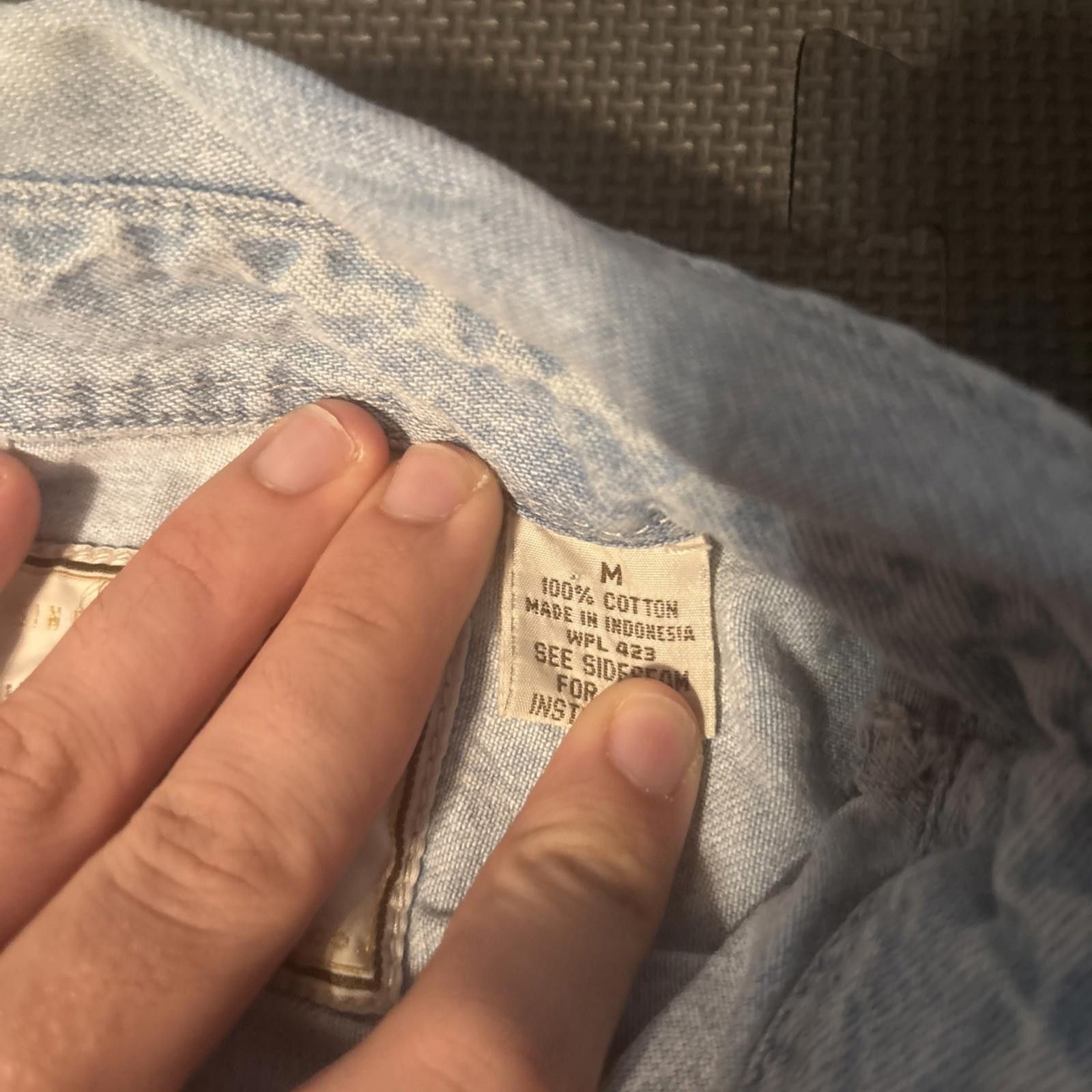 Levi's Levis Denim Jean Shirt Blue Long Sleeve Button Up Camp Men M Size US M / EU 48-50 / 2 - 3 Thumbnail