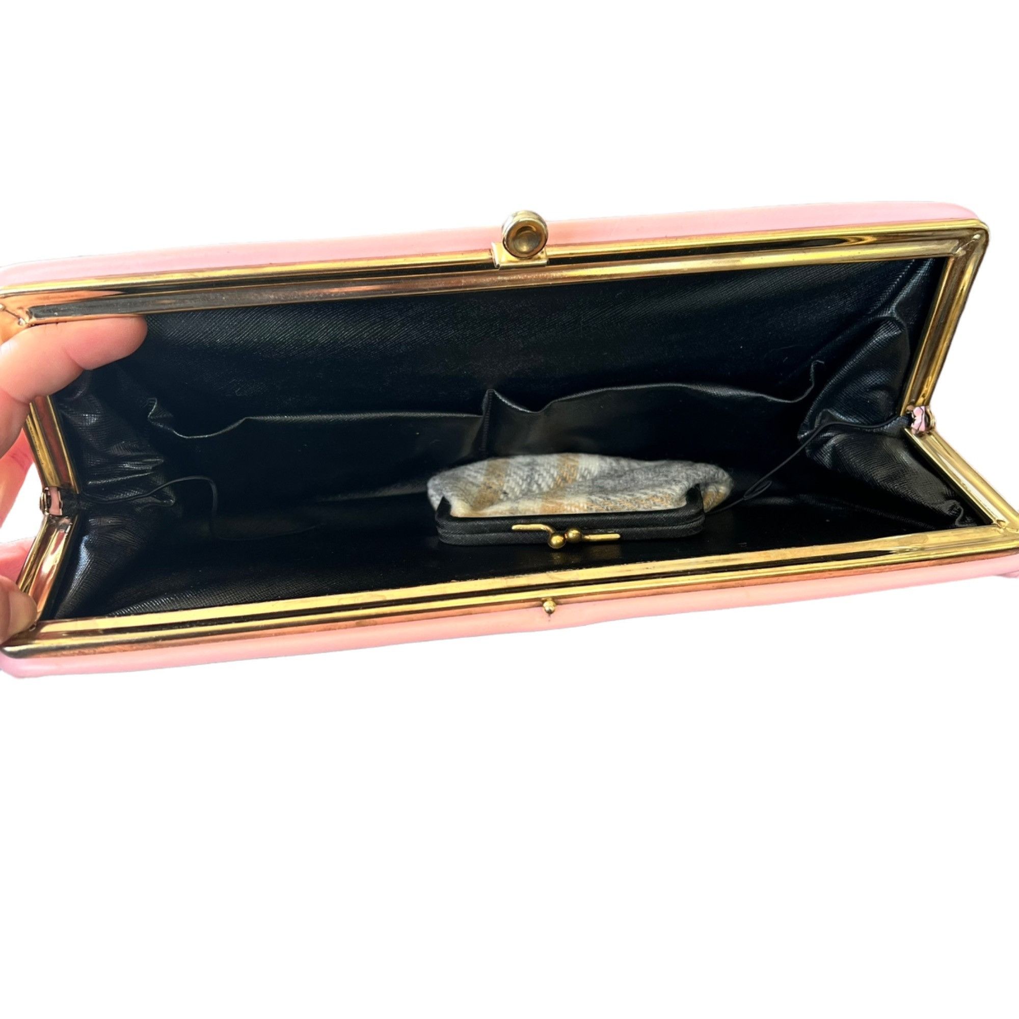 Vintage Vintage Pastel Pale Pink Gold Hardware Glamour Clutch Size ONE SIZE - 6 Thumbnail