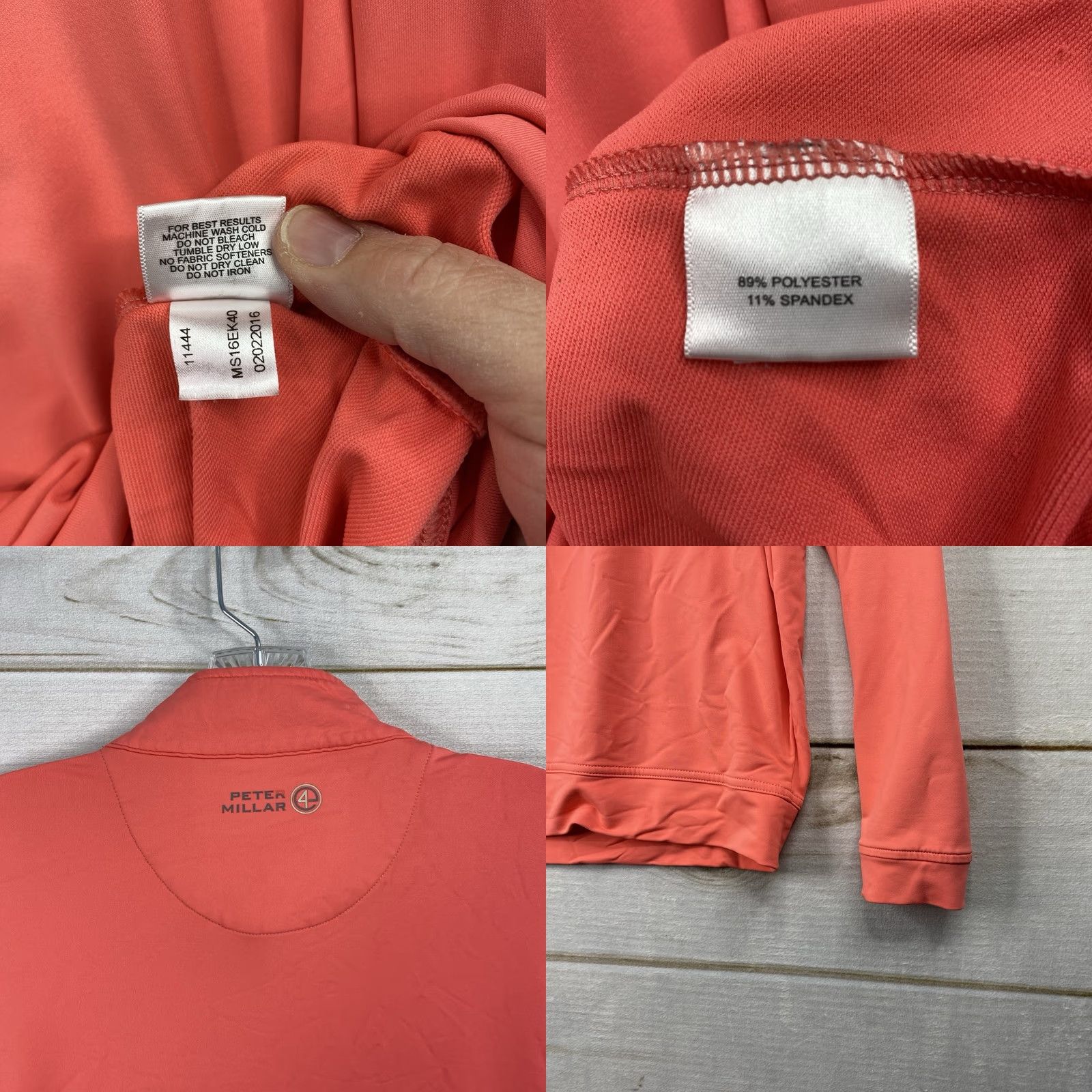 Peter Millar Peter Millar Crown Sport Pullover Mens M 1/4 Zip Coral Orange Breathable Lightweight Moisture Wicking Golf Performance Casual Hoodie (Adapt as needed) Size US M / EU 48-50 / 2 - 8 Thumbnail