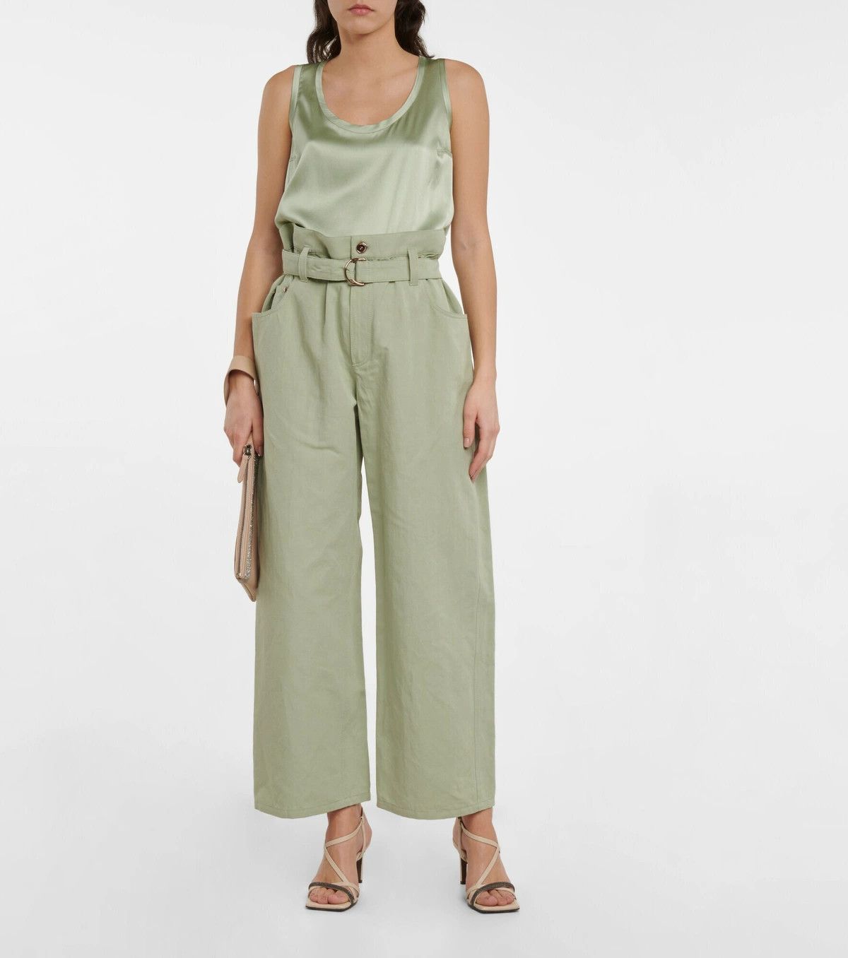 Brunello Cucinelli o1y0725 Casual Pant in Sage Green Size 32" / US 10 / IT 46 - 3 Thumbnail
