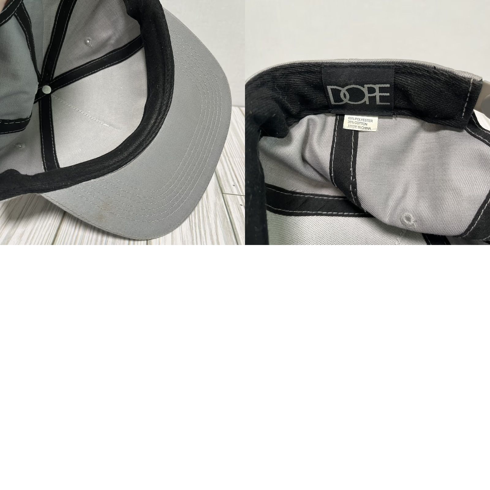 Vintage DOPE Hat Snapback Gray Adjustable Embroidered Cap Men One Size Cotton Knit Sports Outdoor USA 90s? Size ONE SIZE - 8 Thumbnail