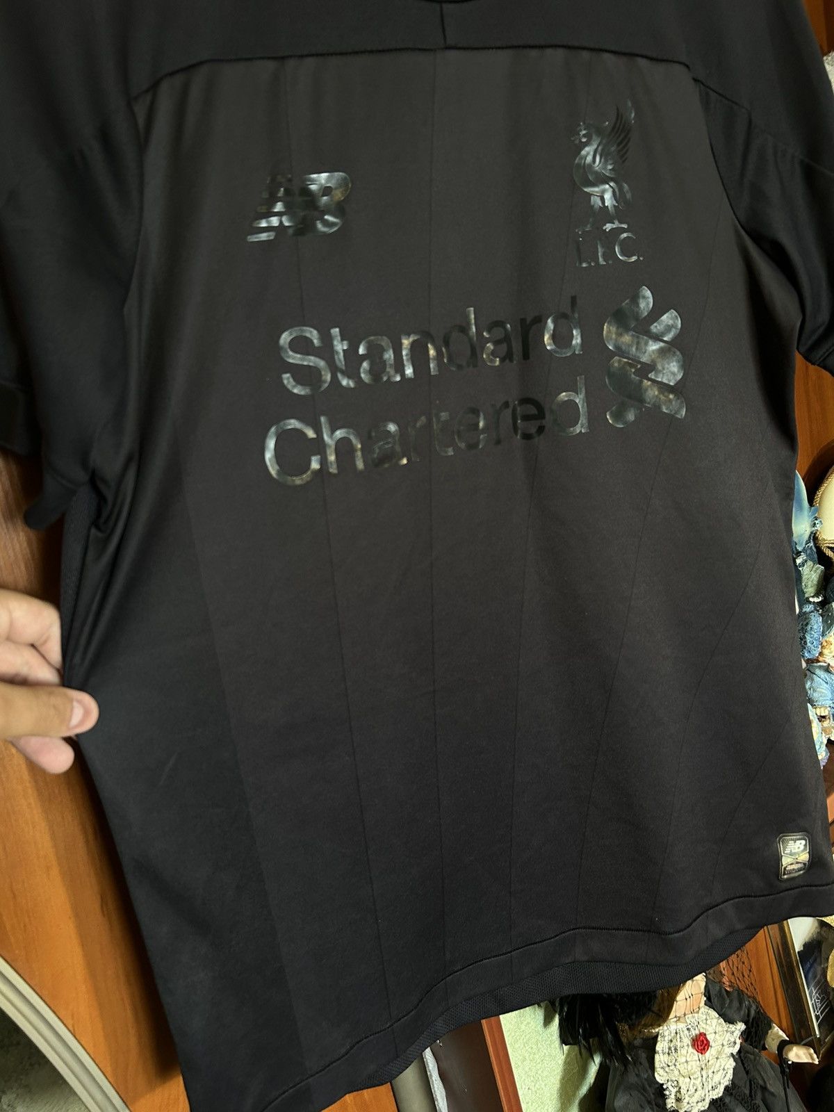 New Balance Liverpool FC 2019/2020 Rare Blackout Football Soccer Jersey Size US S / EU 44-46 / 1 - 6 Thumbnail